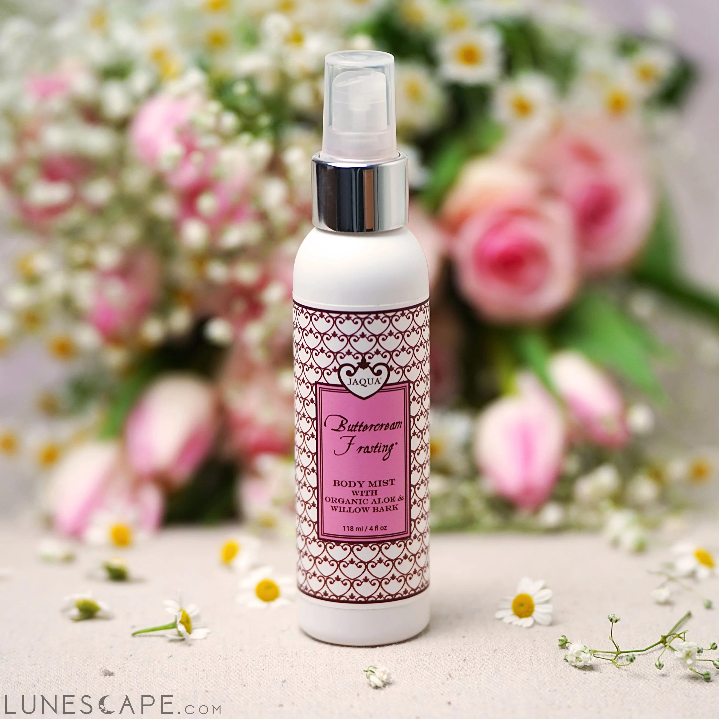 Buttercream Frosting Hydrating Body Mist With Organic Aloe & Willow Bark LUNESCAPE