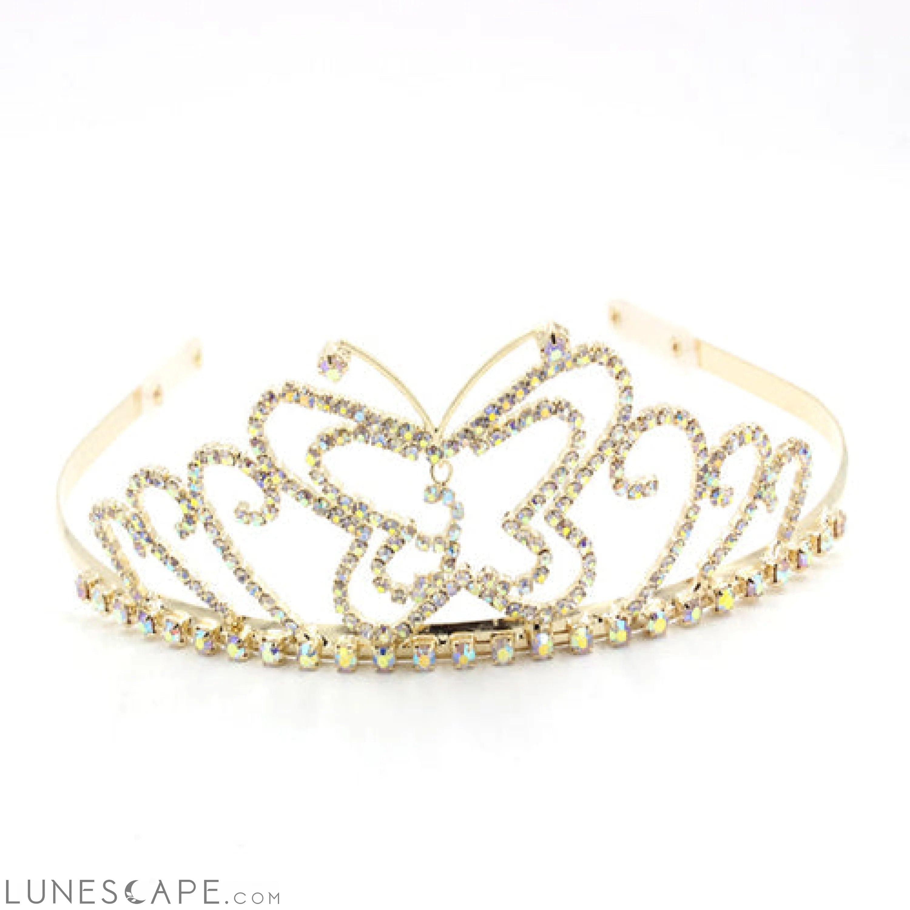 Butterfly Elegance Rhinestone Tiara LUNESCAPE