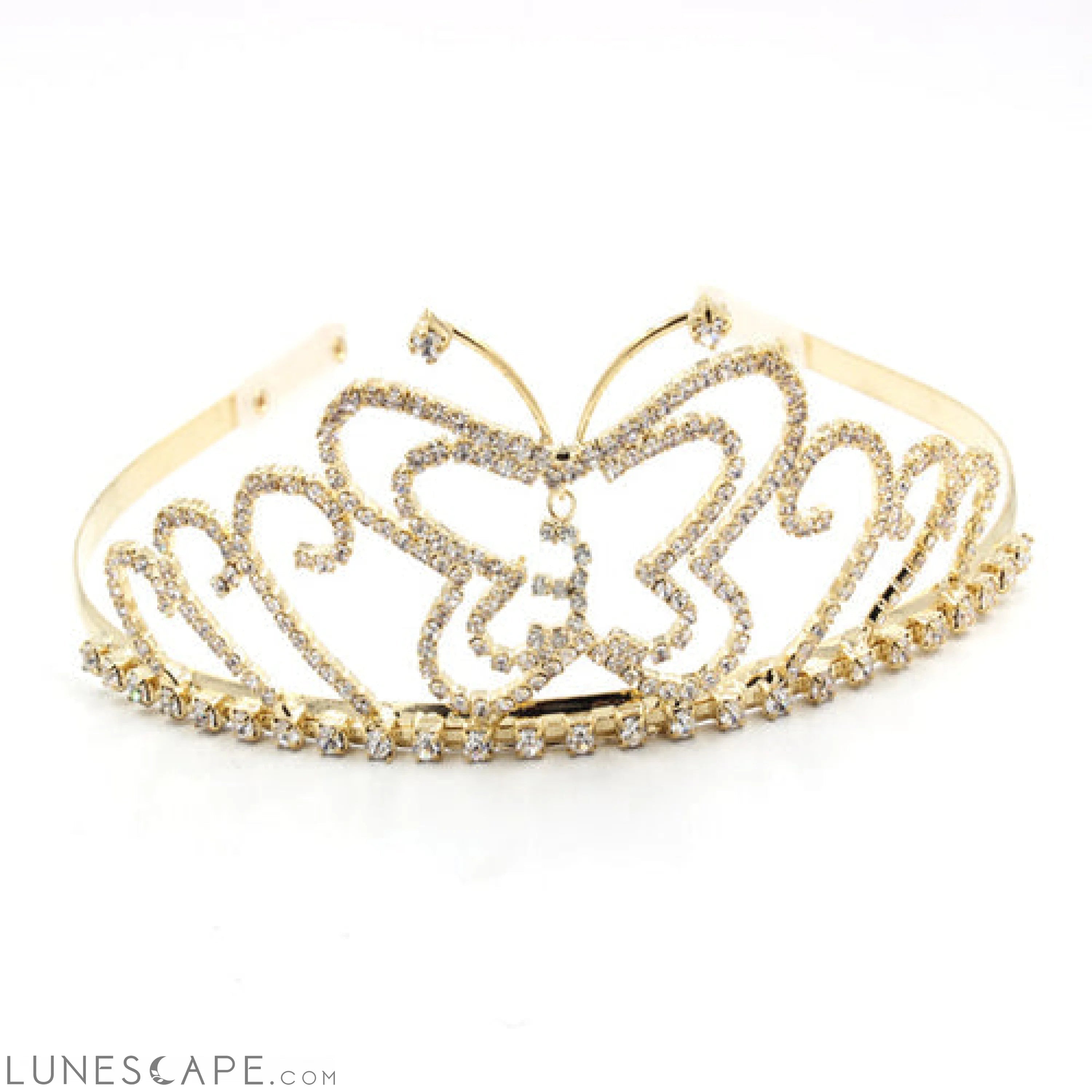Butterfly Elegance Rhinestone Tiara LUNESCAPE