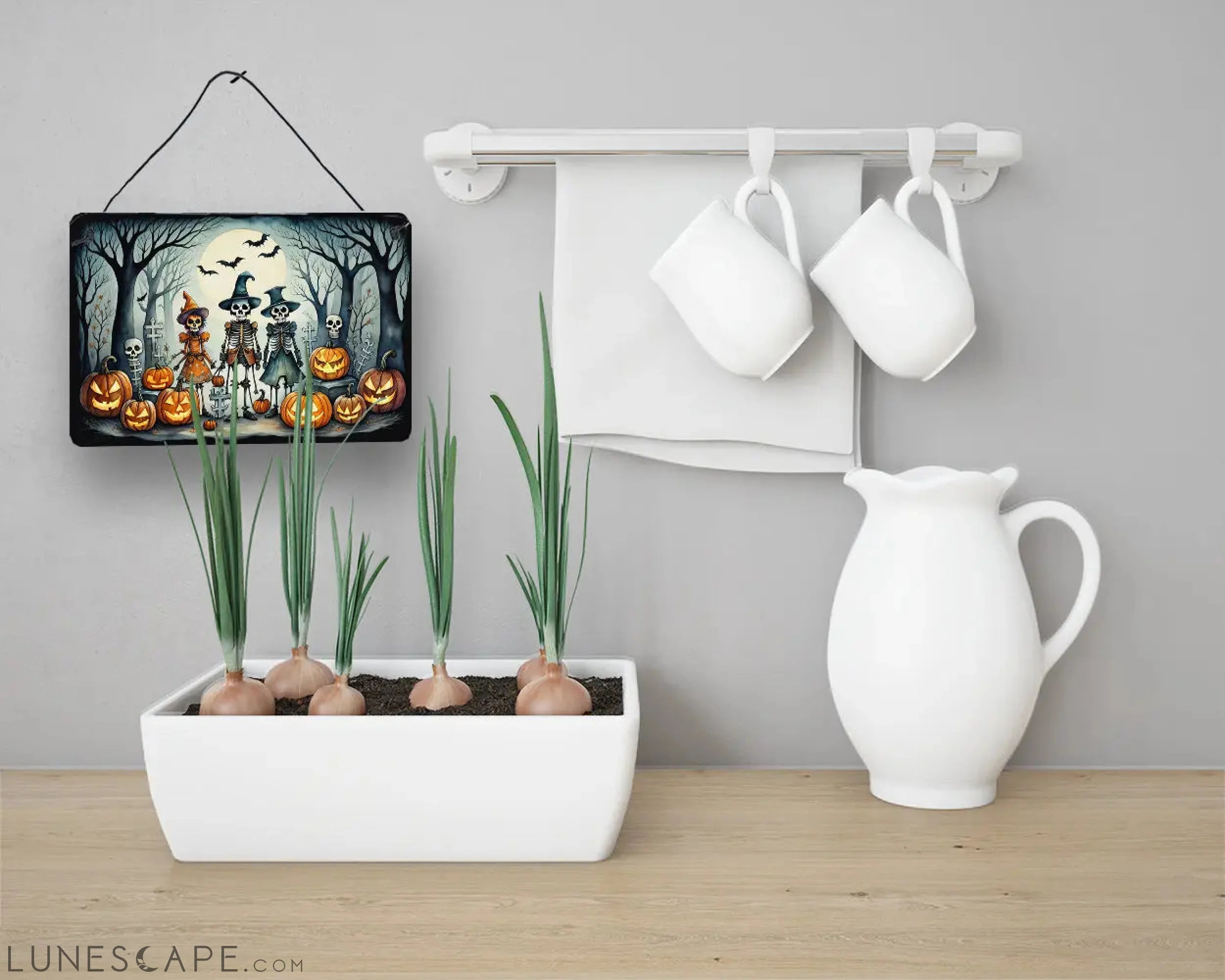 Calacas Skeletons Spooky Halloween Wall or Door Hanging Prints LUNESCAPE