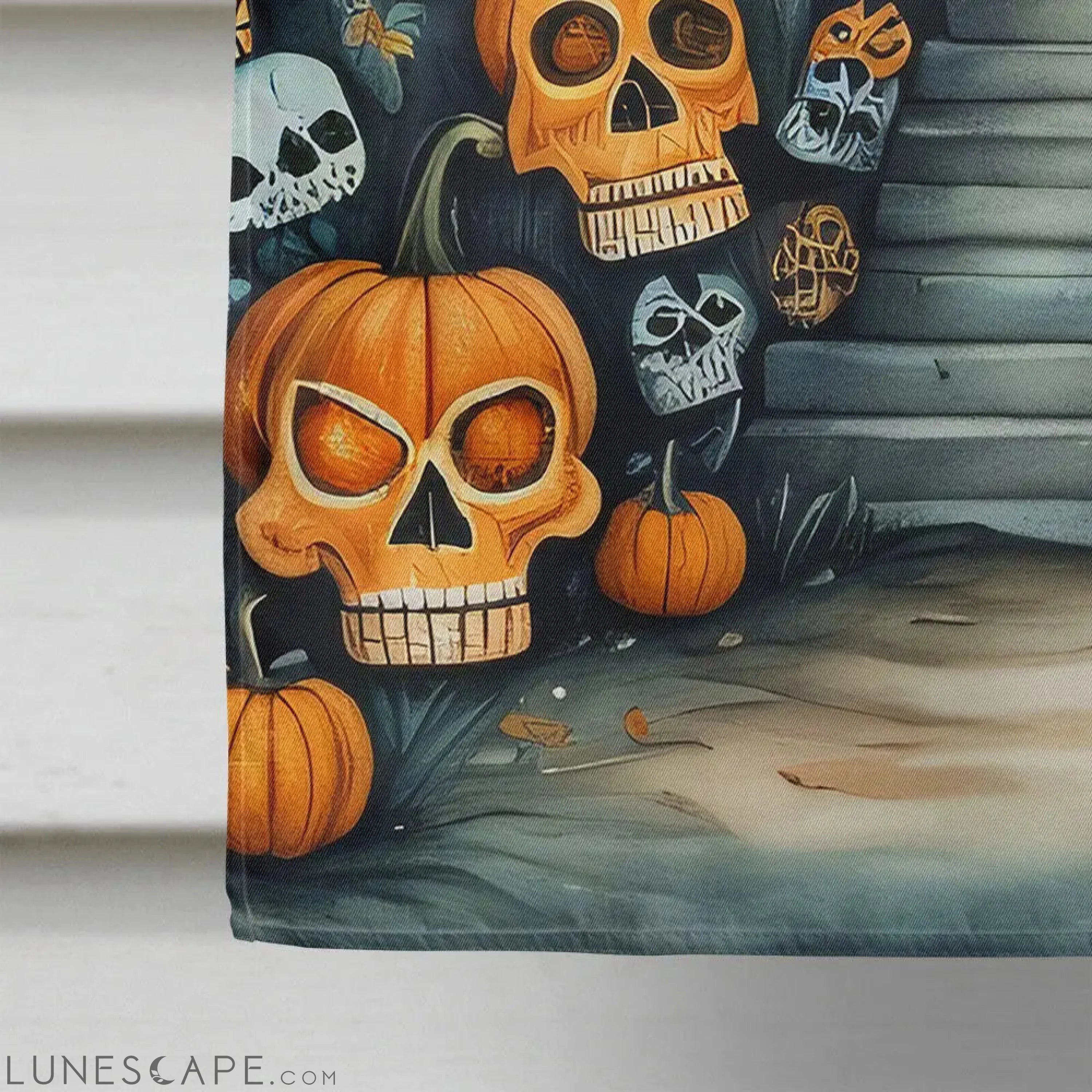 Calaveras Sugar Skulls Spooky Halloween House Flag LUNESCAPE