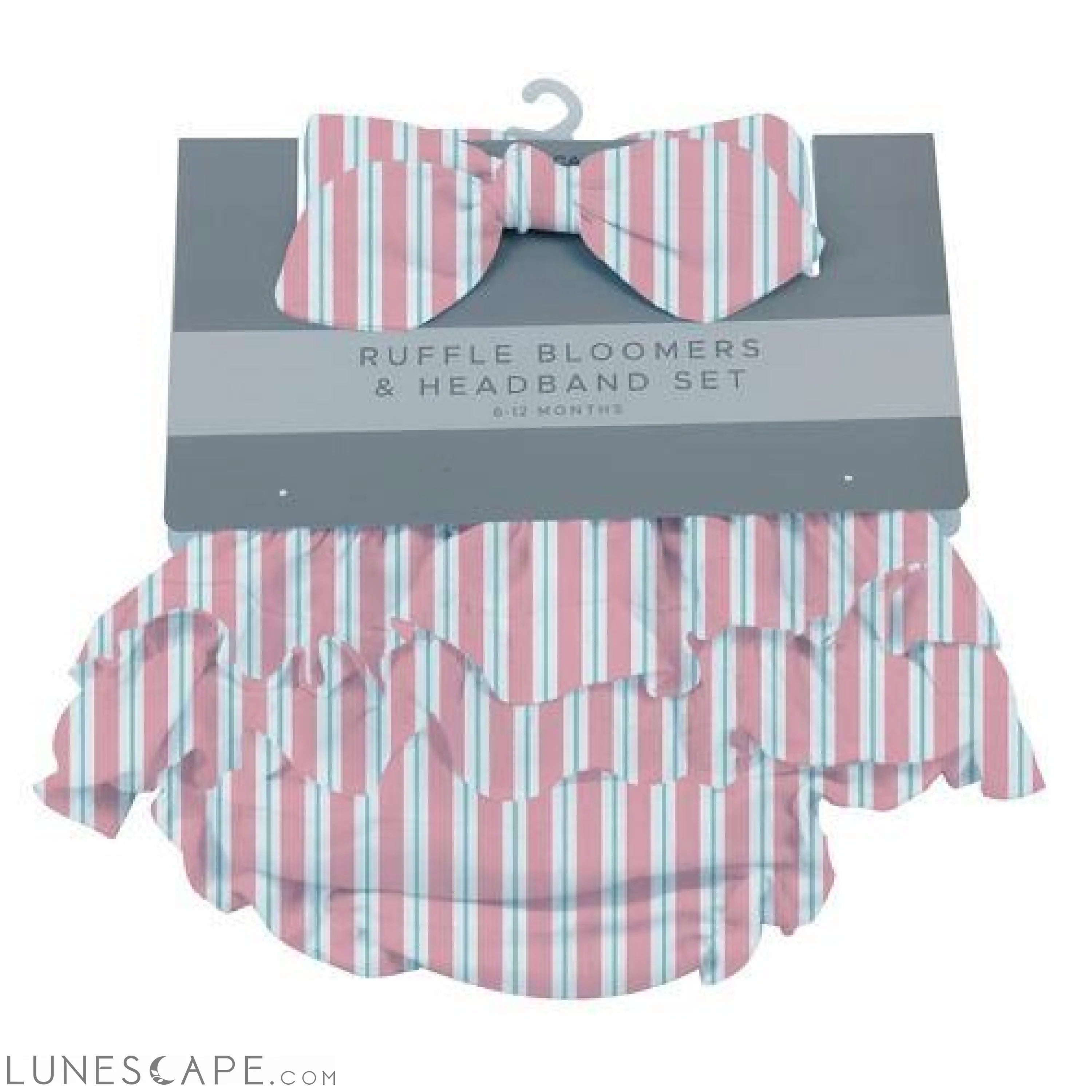 Candy Stripe Ruffle Bloomers and Headband Set LUNESCAPE