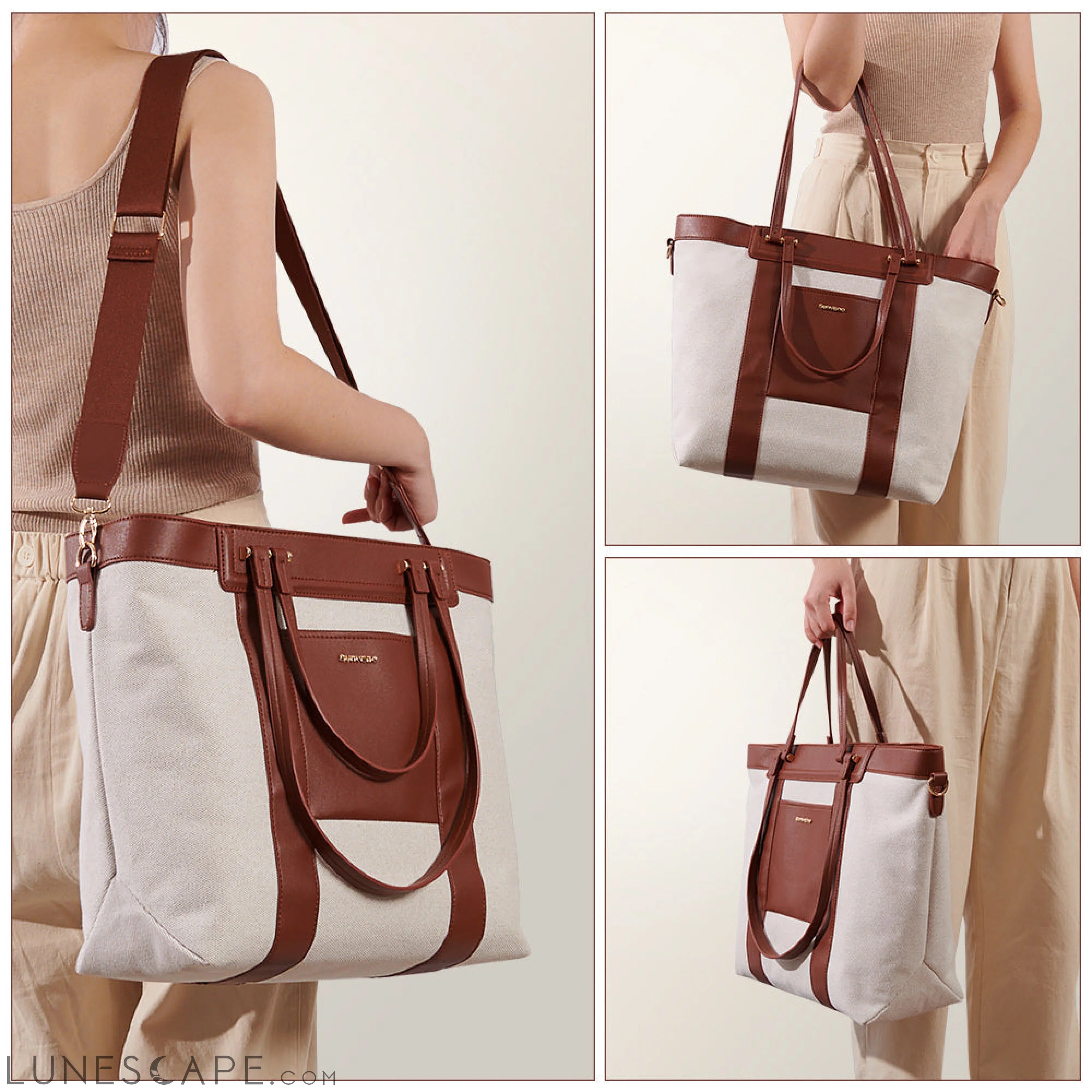 Canvas Tote Diaper Bag LUNESCAPE