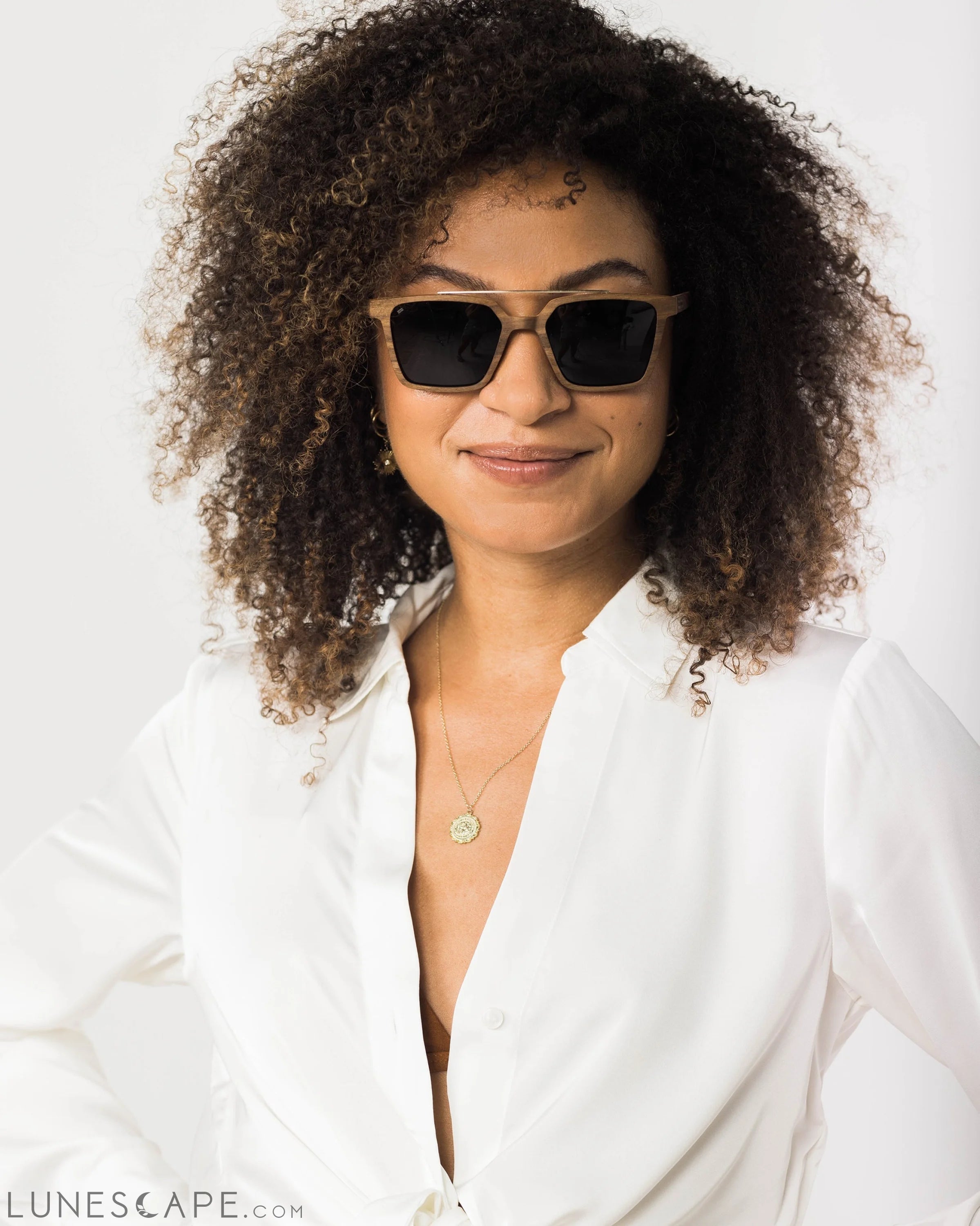 Carrabelle - Wood & Metal Sunglasses LUNESCAPE