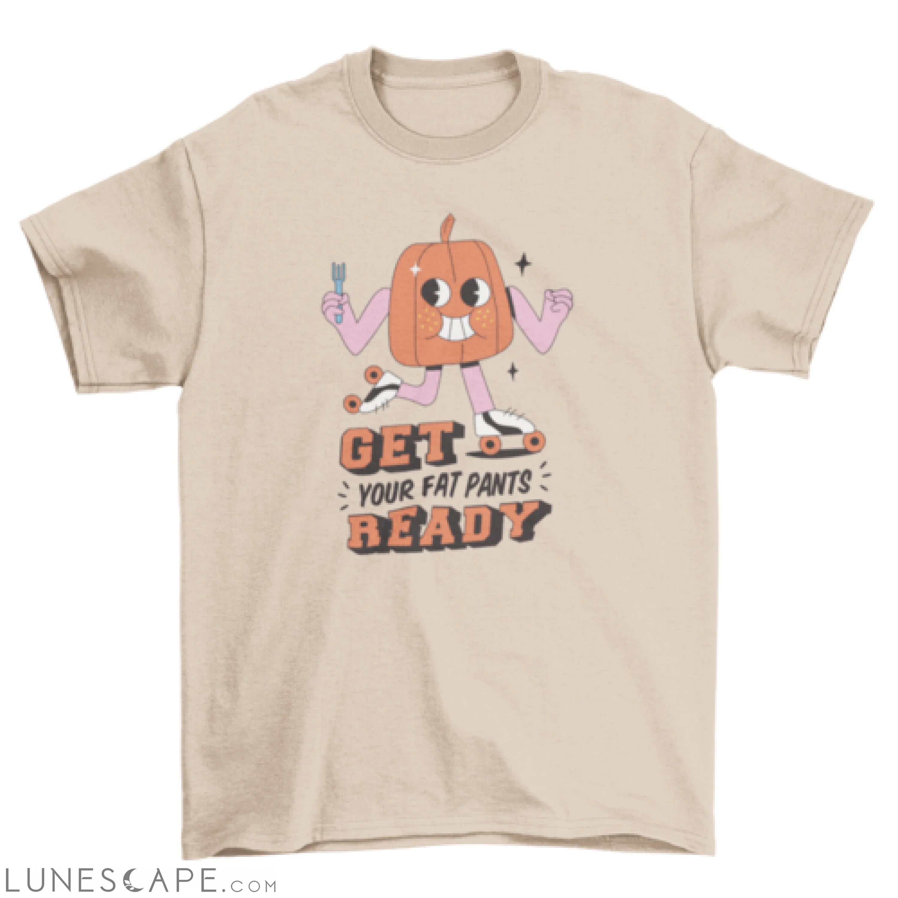 Cartoon pumpkin thanksgiving t-shirt LUNESCAPE