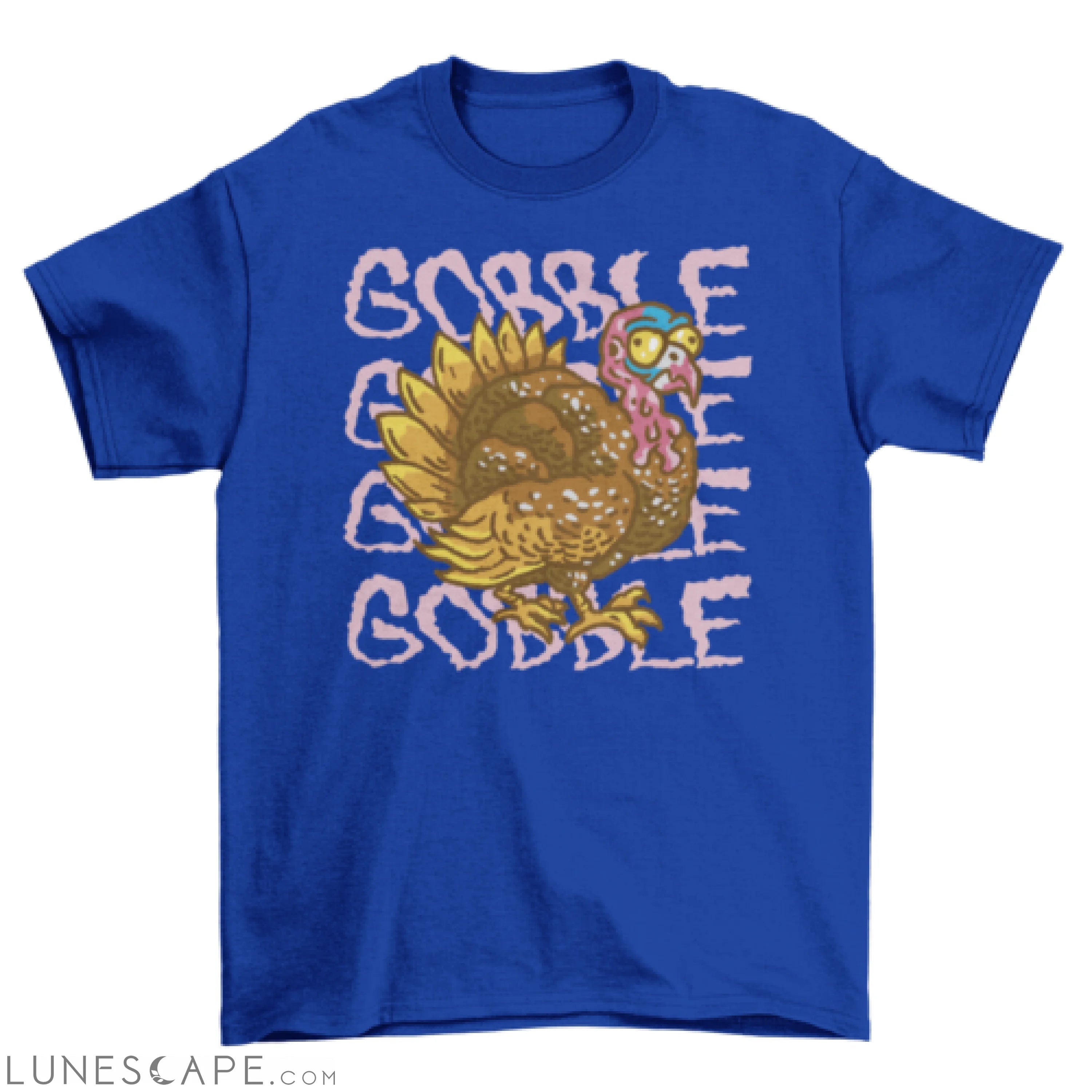 Cartoon thanksgiving turkey t-shirt LUNESCAPE
