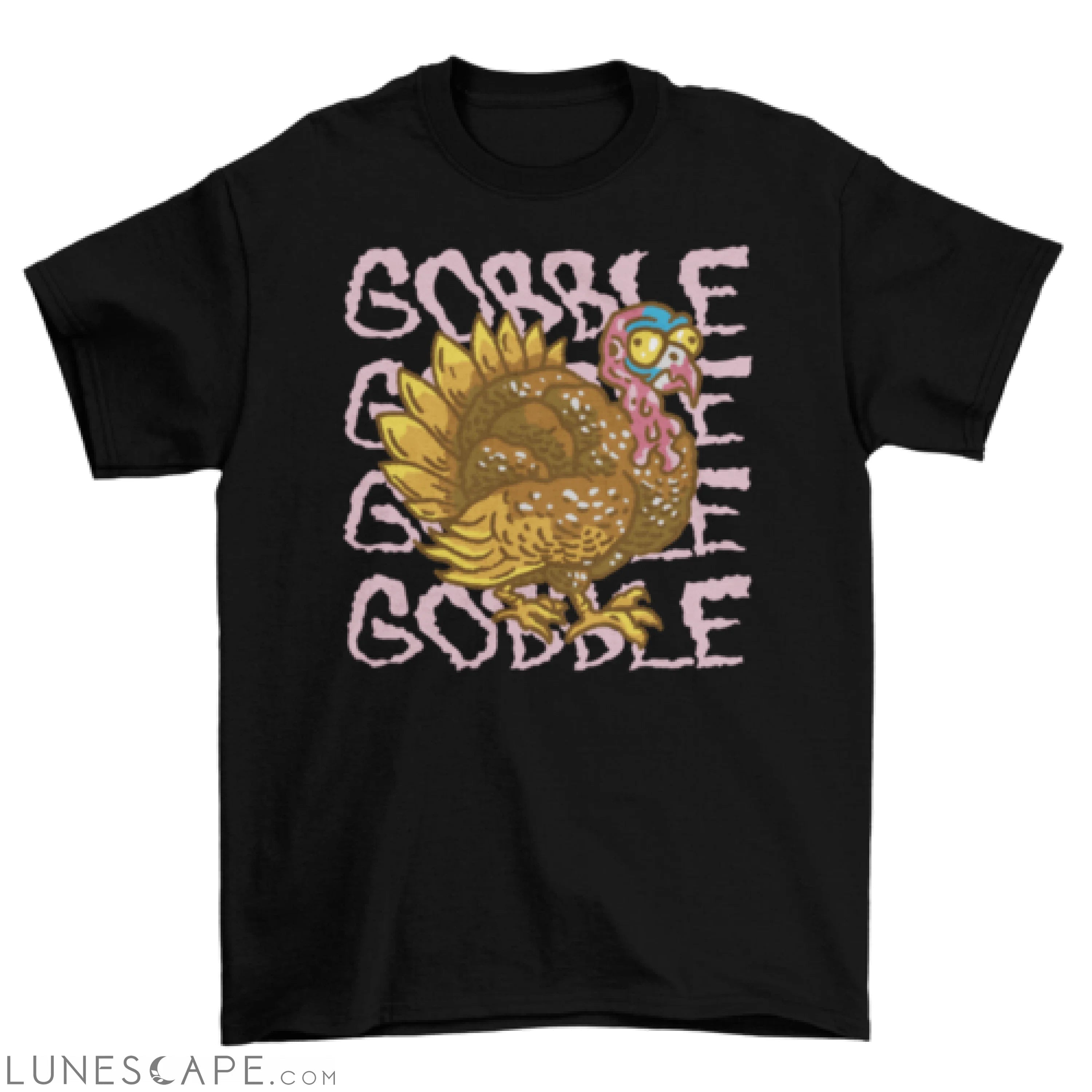 Cartoon thanksgiving turkey t-shirt LUNESCAPE