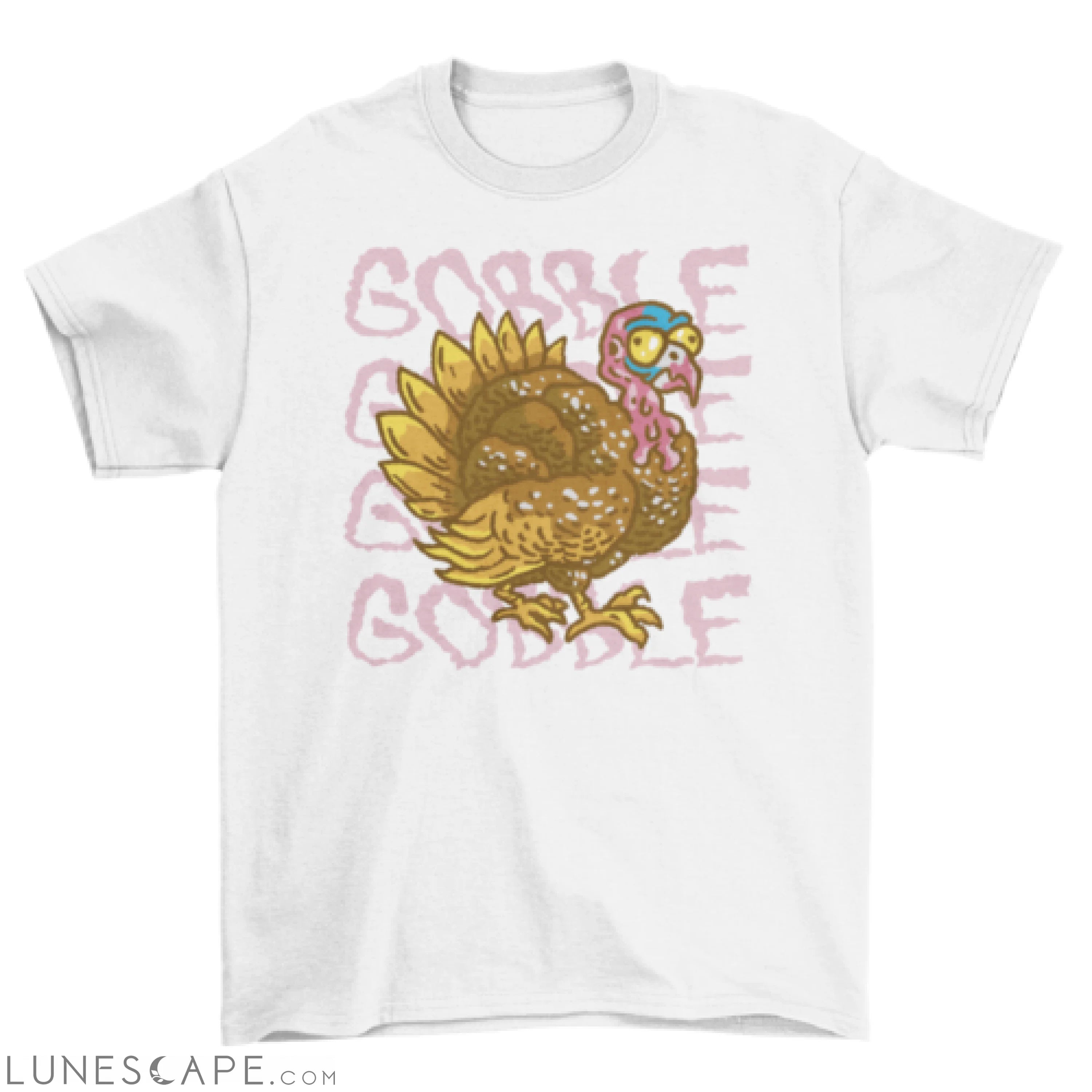 Cartoon thanksgiving turkey t-shirt LUNESCAPE