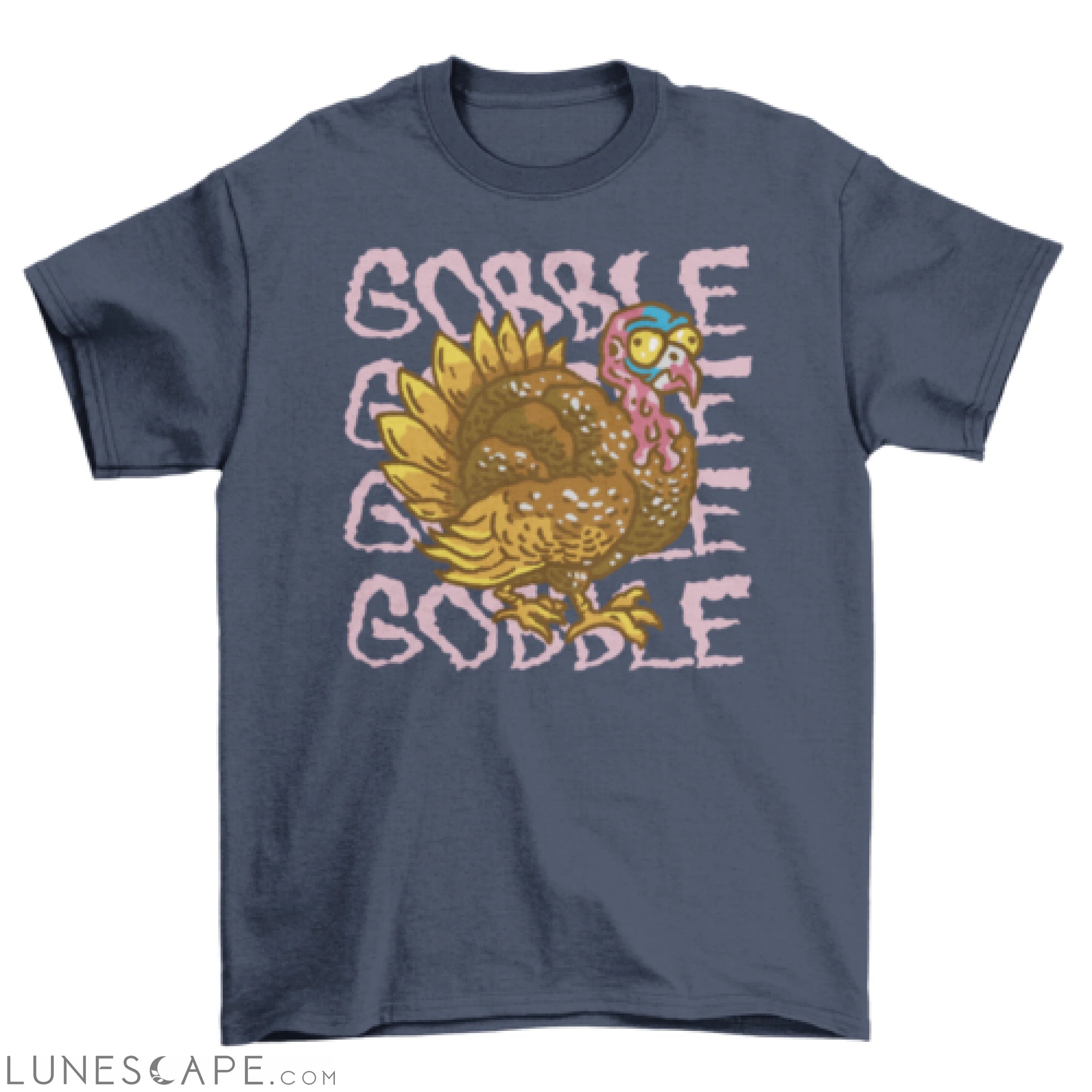 Cartoon thanksgiving turkey t-shirt LUNESCAPE