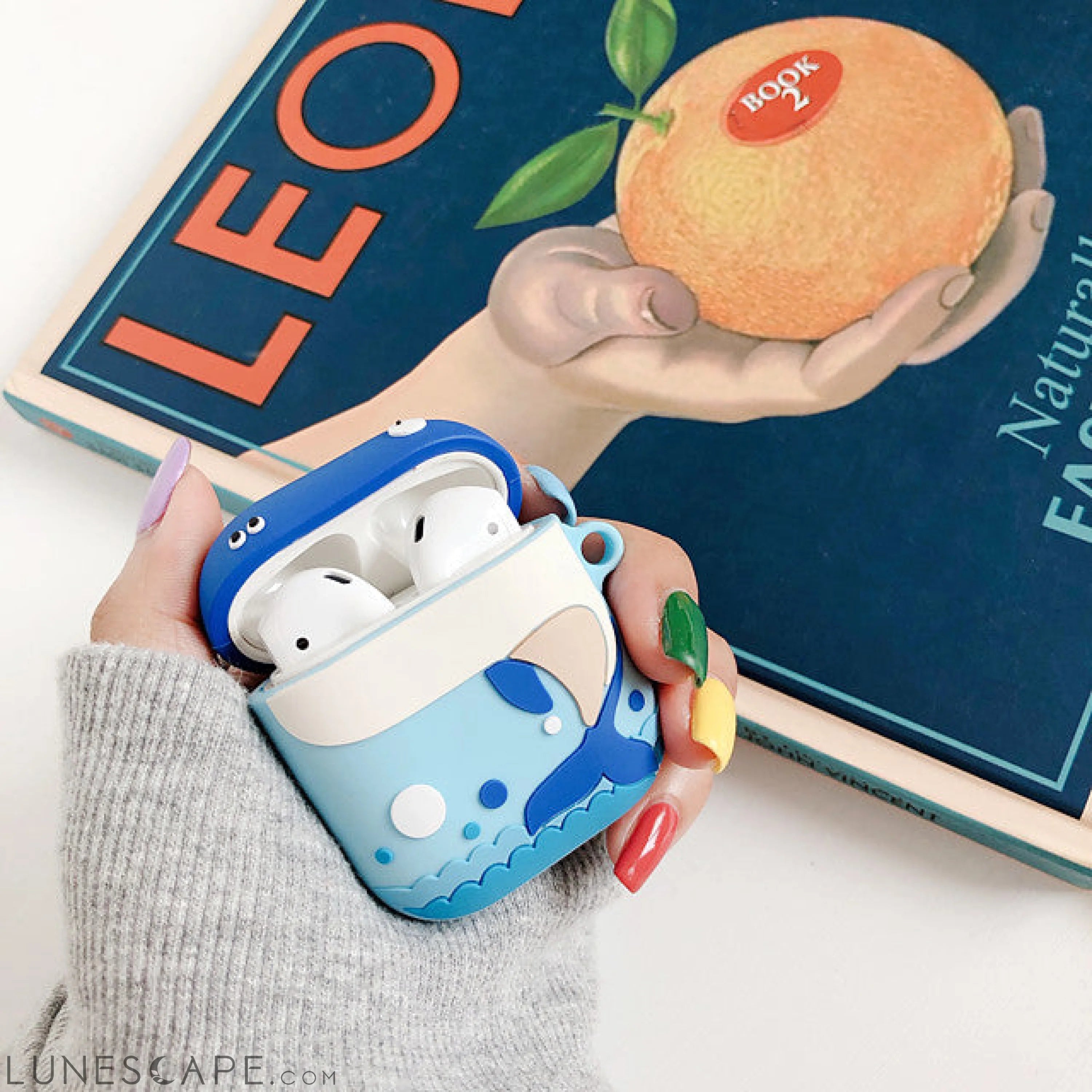 Cartoon Whale Dinosaur AirPods Headphone Case LUNESCAPE