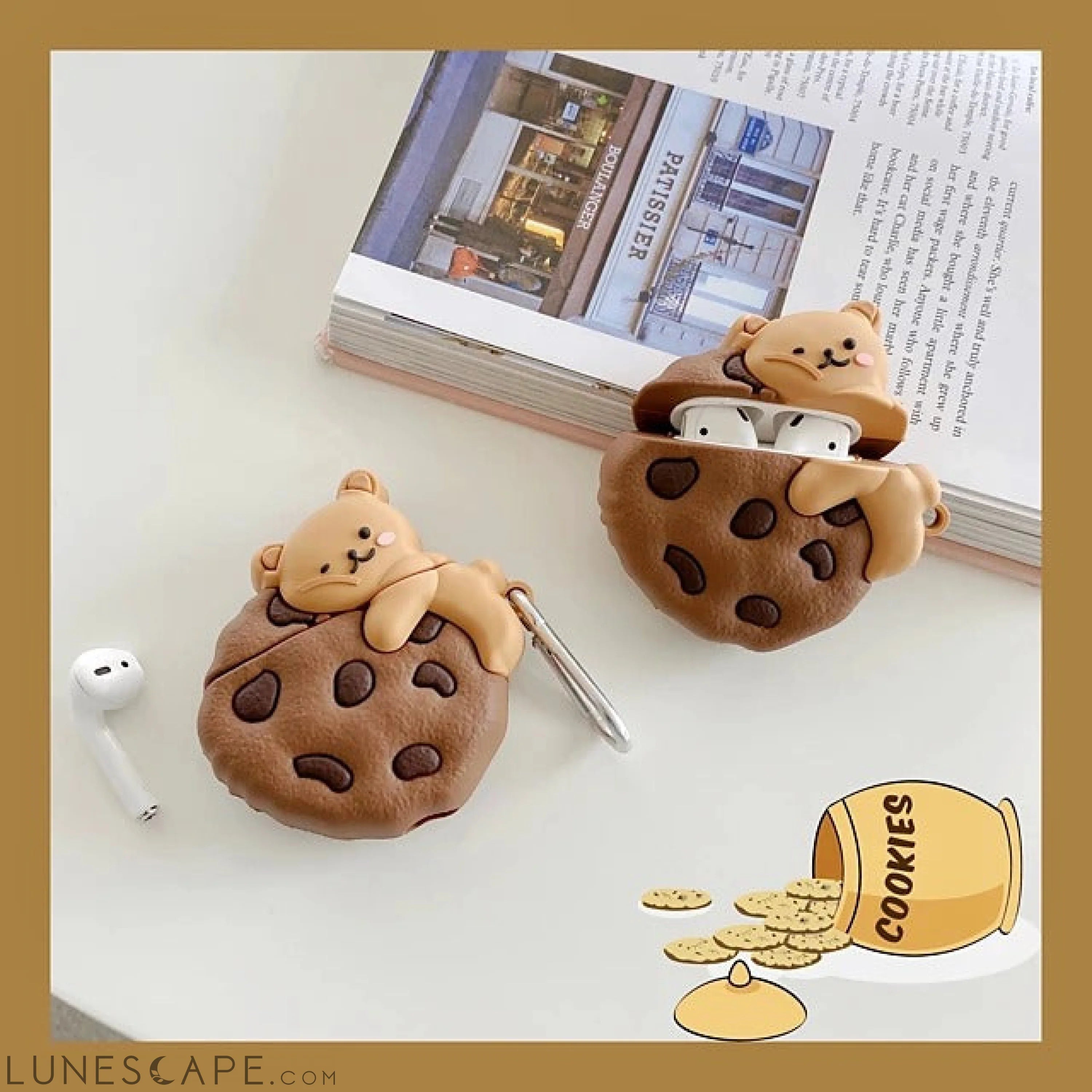 Case For AirPods Cute Headphone Case Soft LUNESCAPE