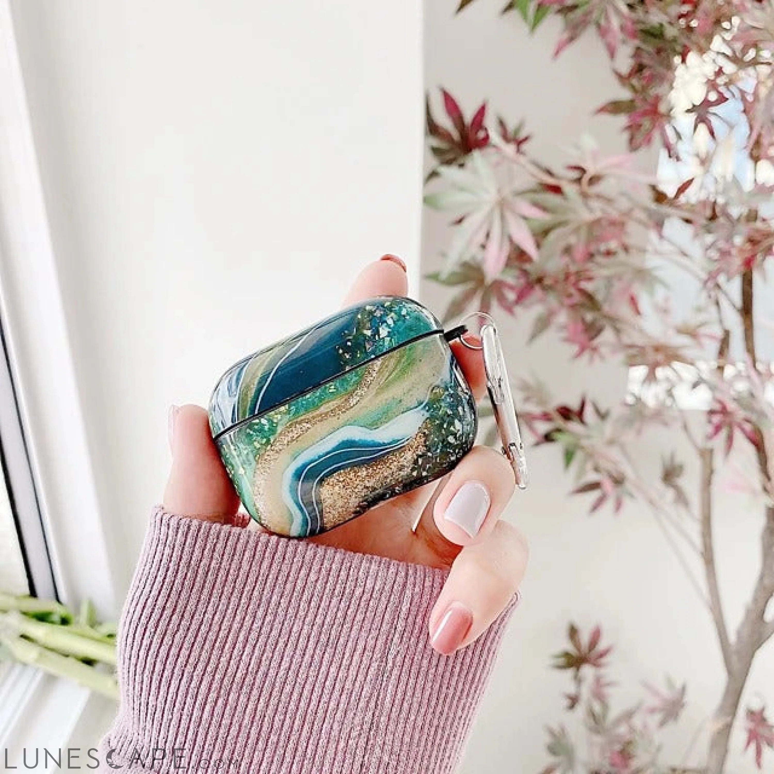 Case For AirPods Pro Cute Marble Headphone Case Hard LUNESCAPE