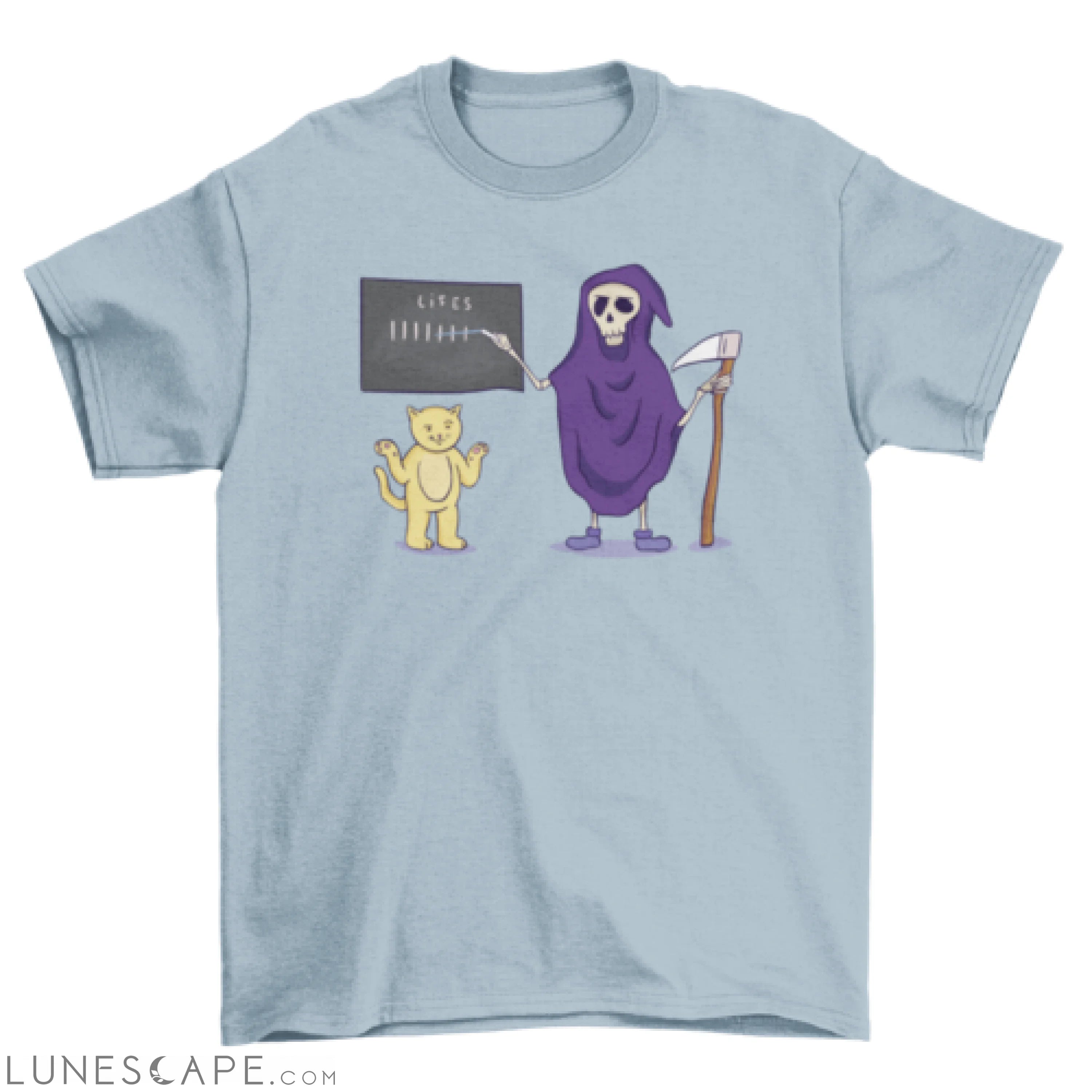 Cat and Death T-shirt LUNESCAPE