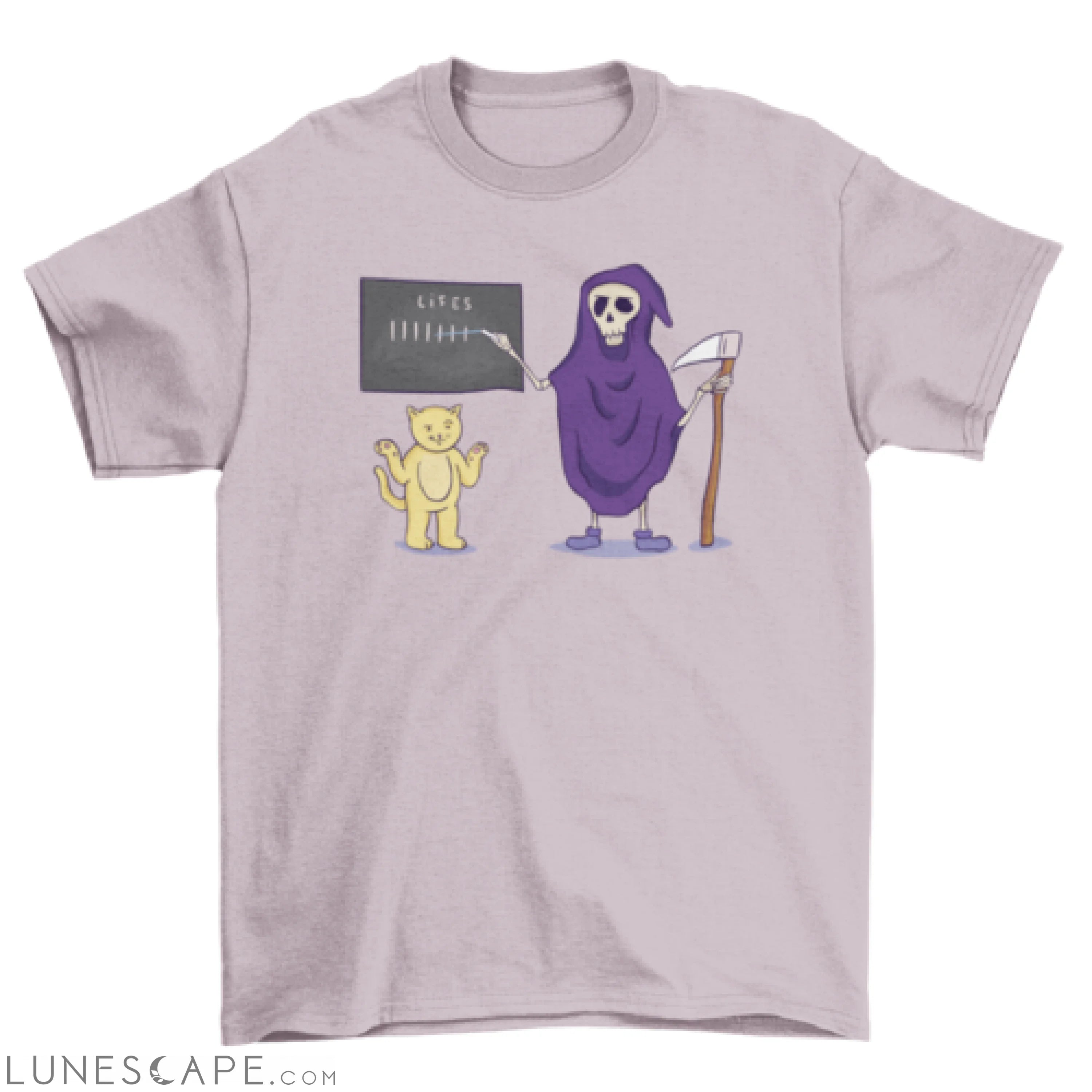 Cat and Death T-shirt LUNESCAPE