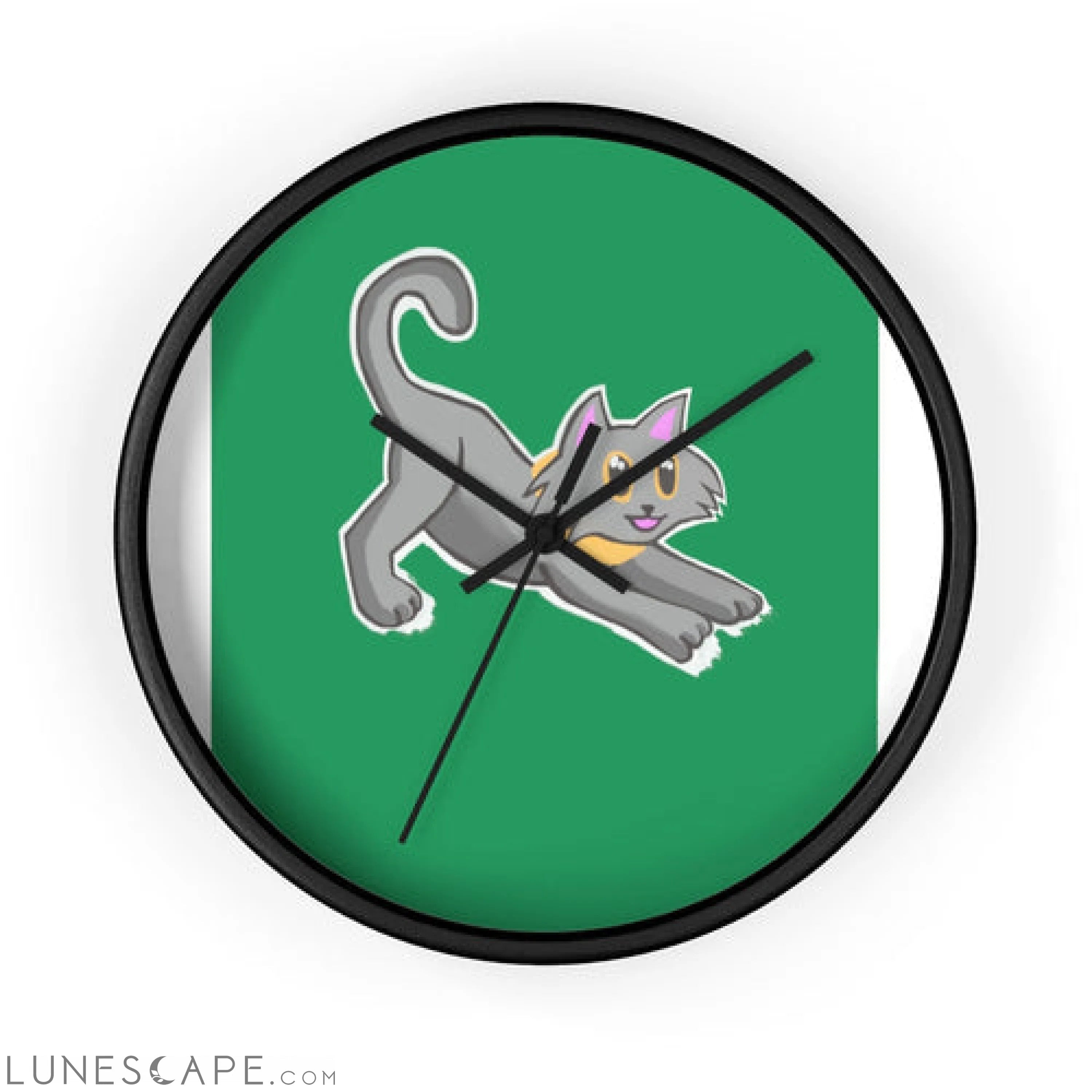 Cat Drawing Wall clock LUNESCAPE