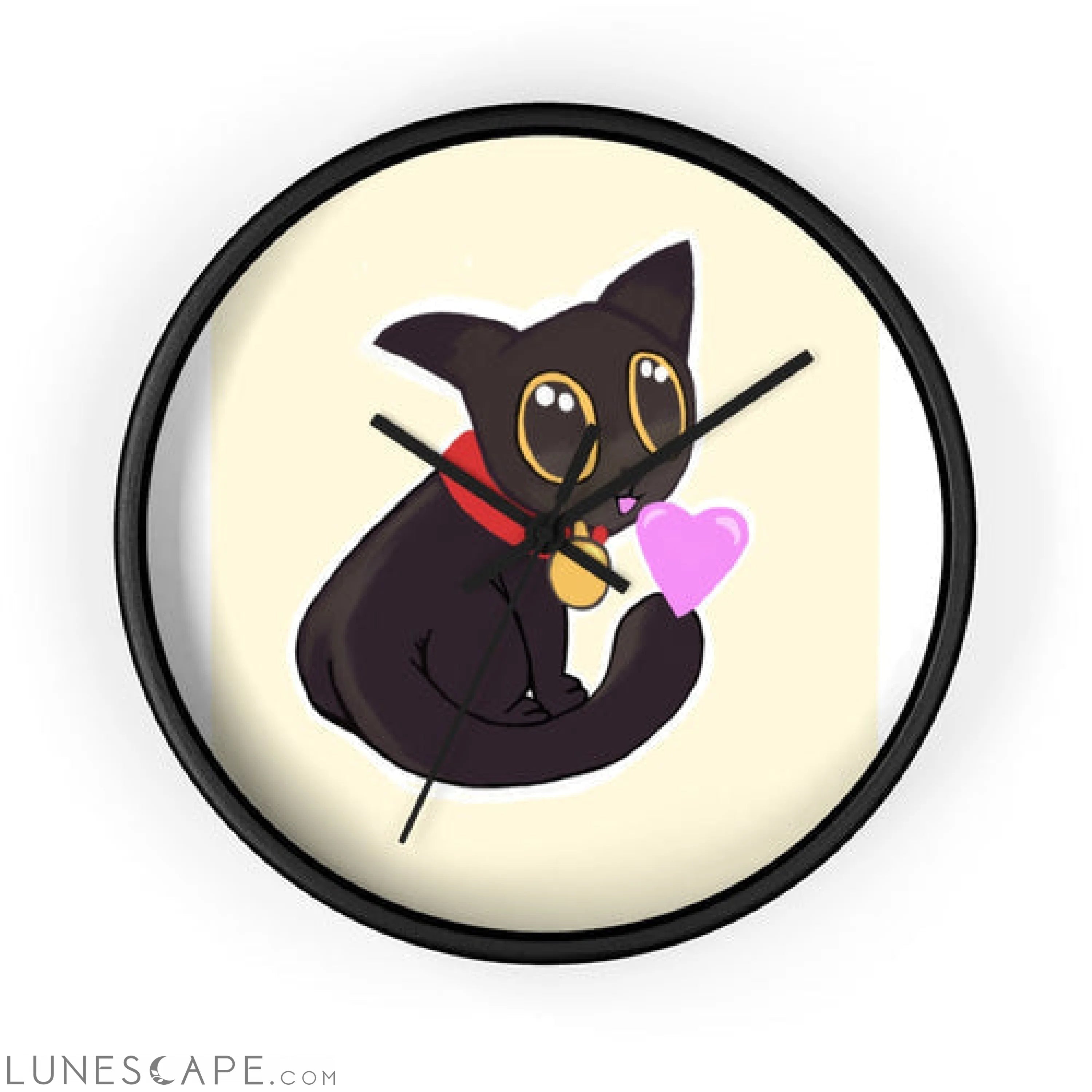 Cat Drawing Wall clock LUNESCAPE