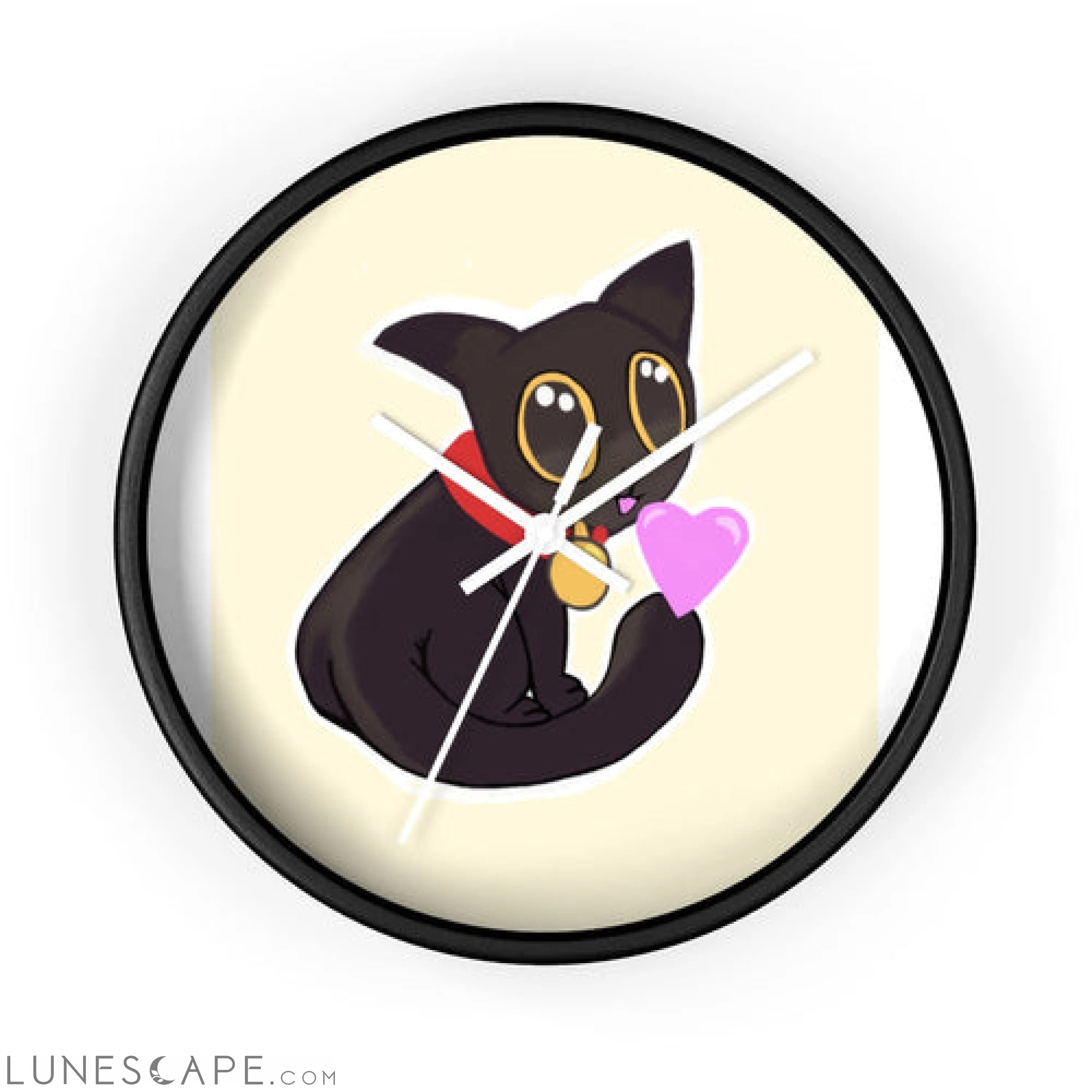 Cat Drawing Wall clock LUNESCAPE