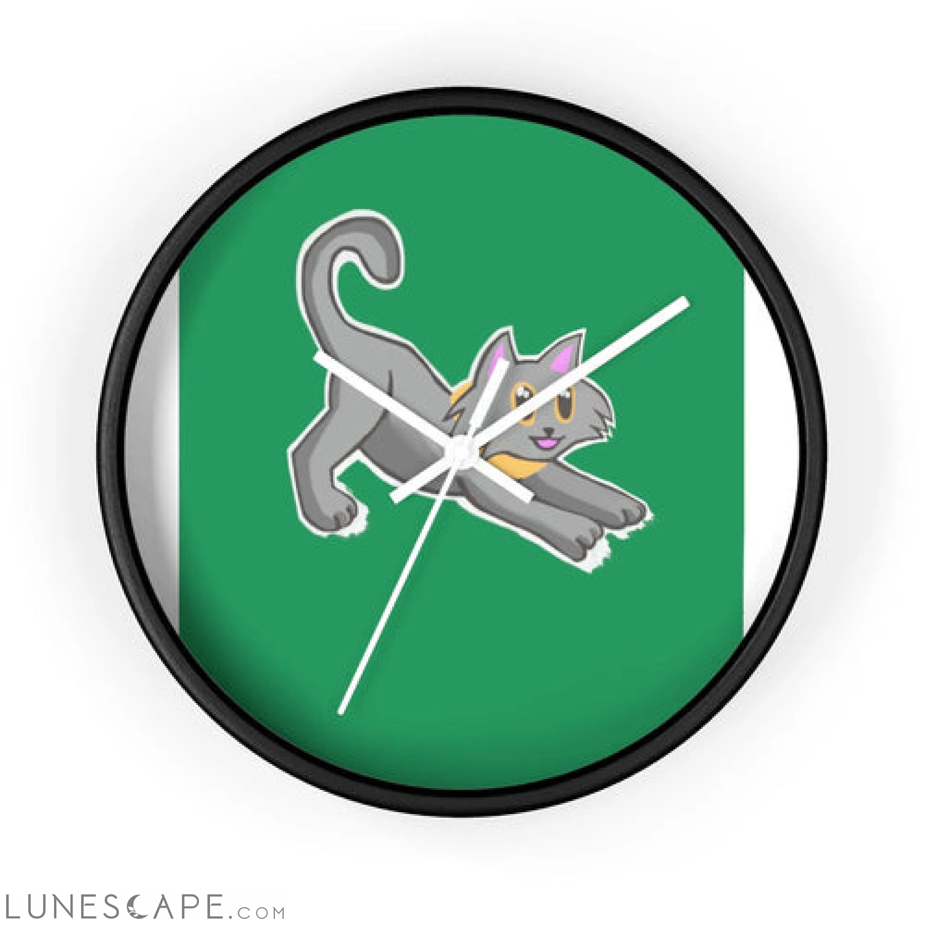 Cat Drawing Wall clock LUNESCAPE