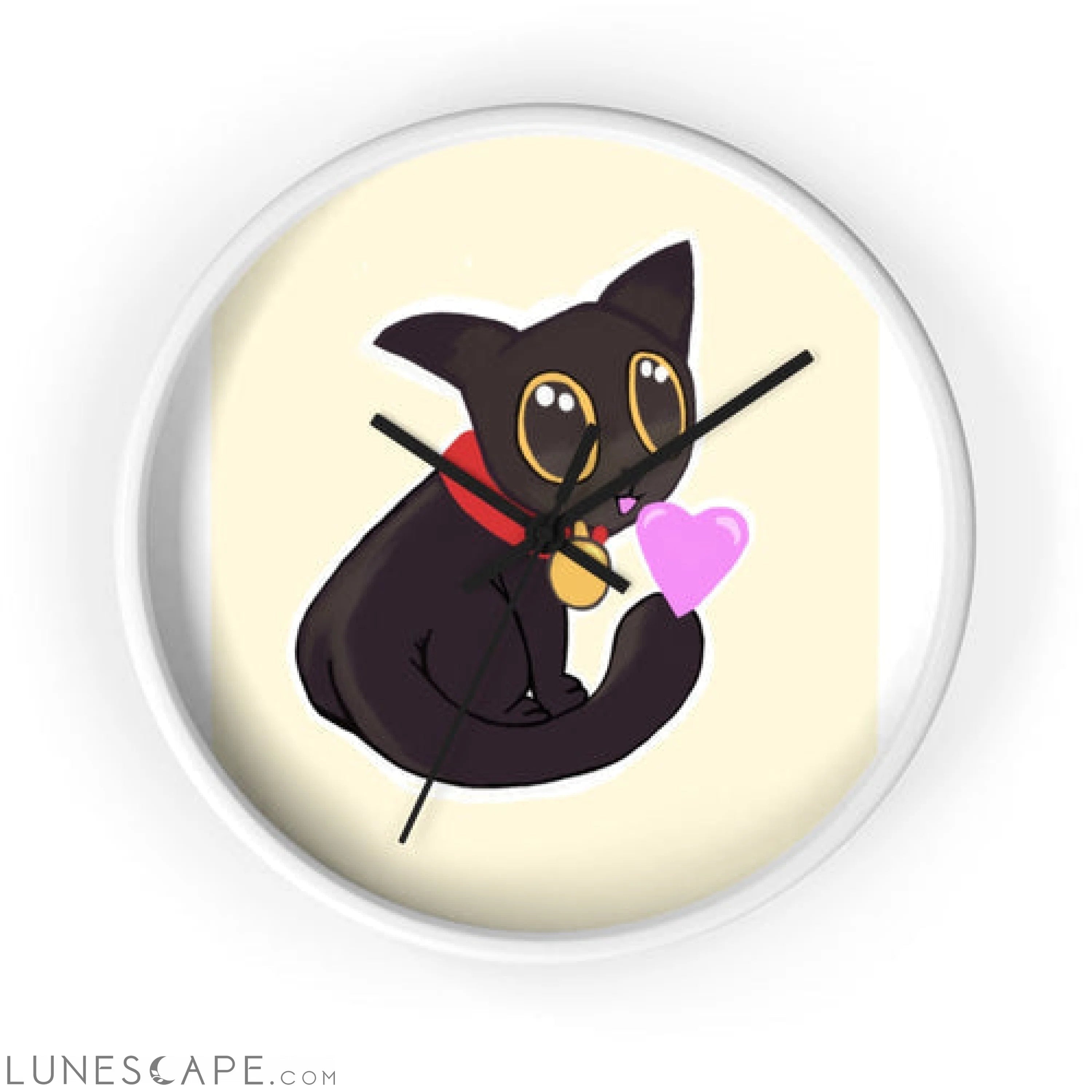 Cat Drawing Wall clock LUNESCAPE