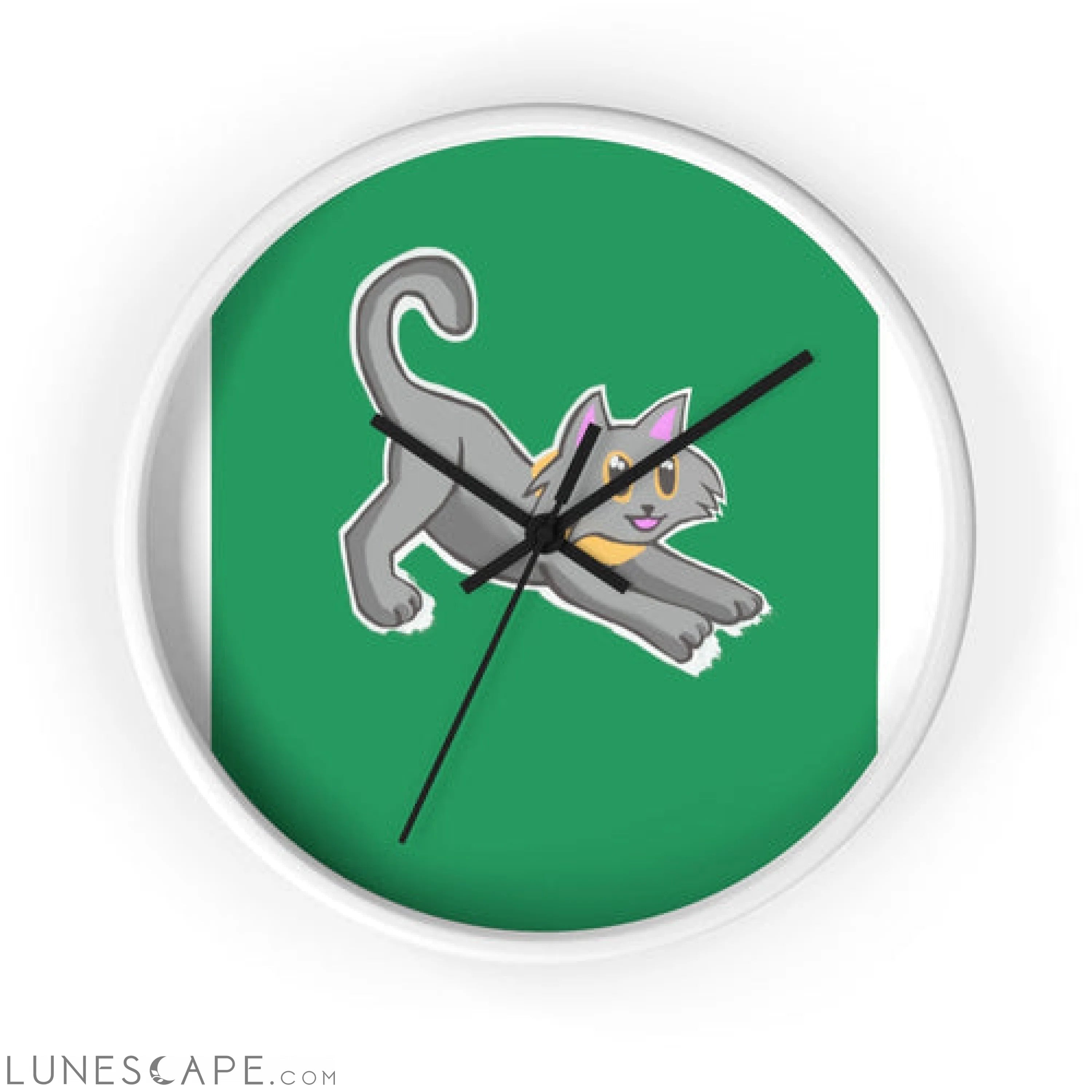 Cat Drawing Wall clock LUNESCAPE