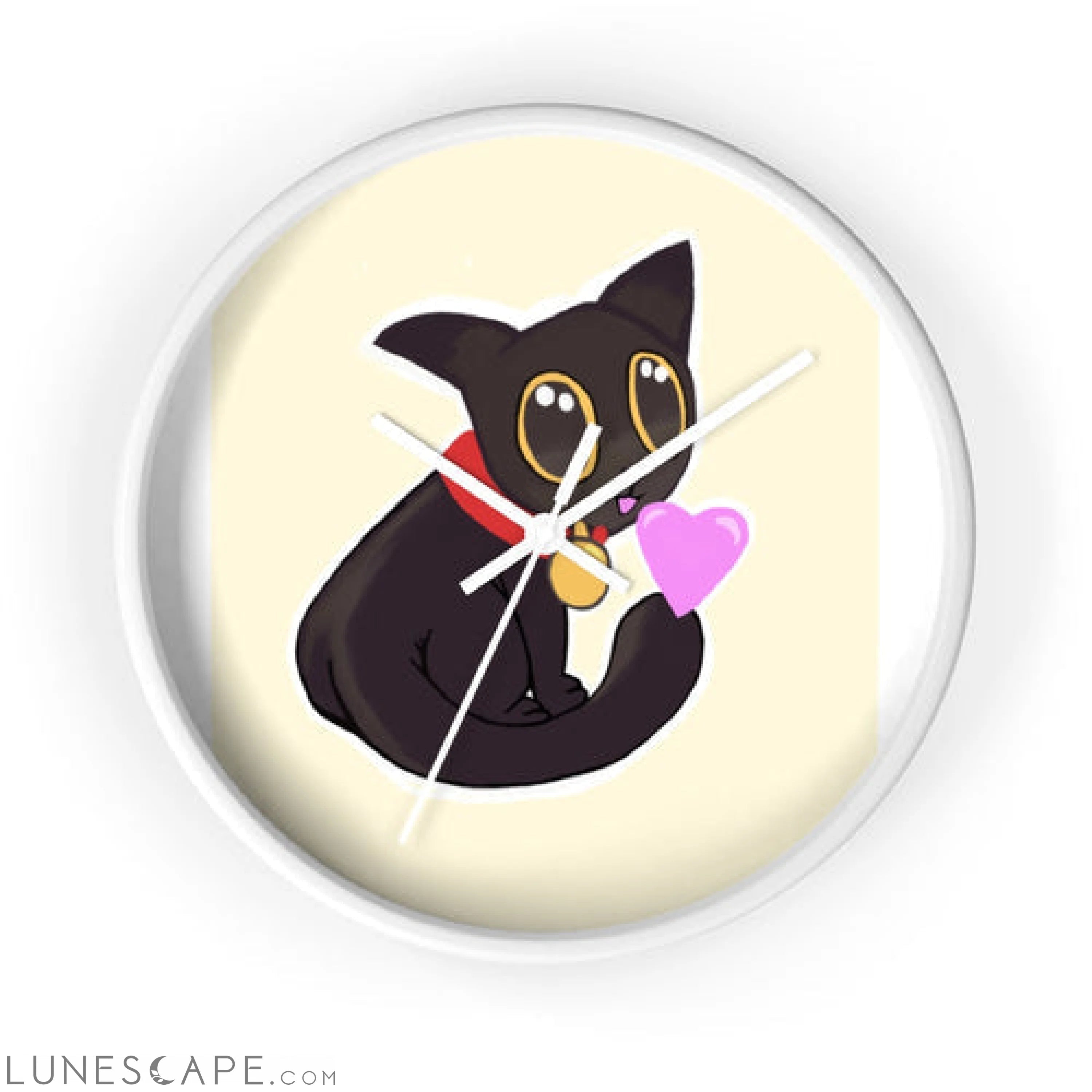 Cat Drawing Wall clock LUNESCAPE