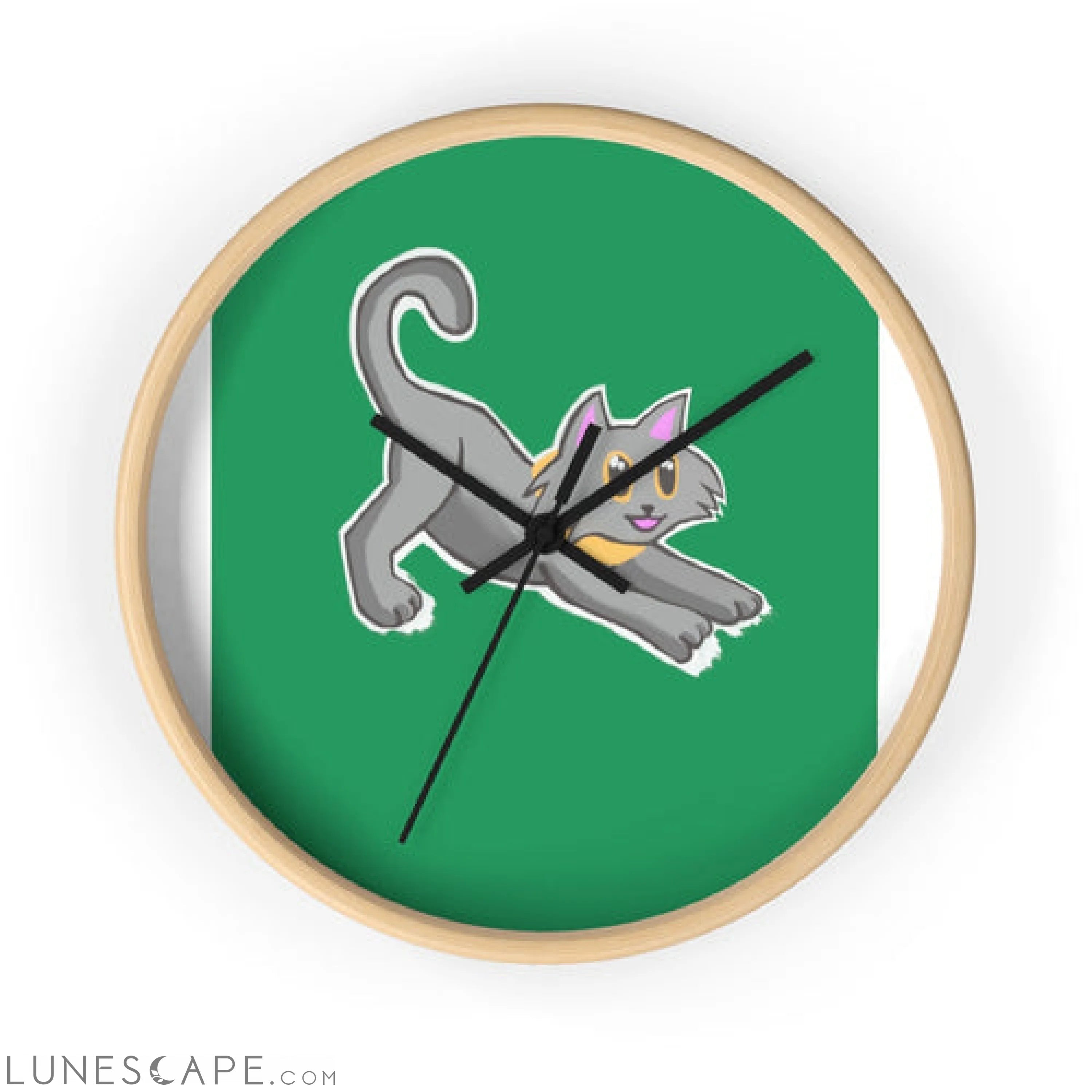 Cat Drawing Wall clock LUNESCAPE
