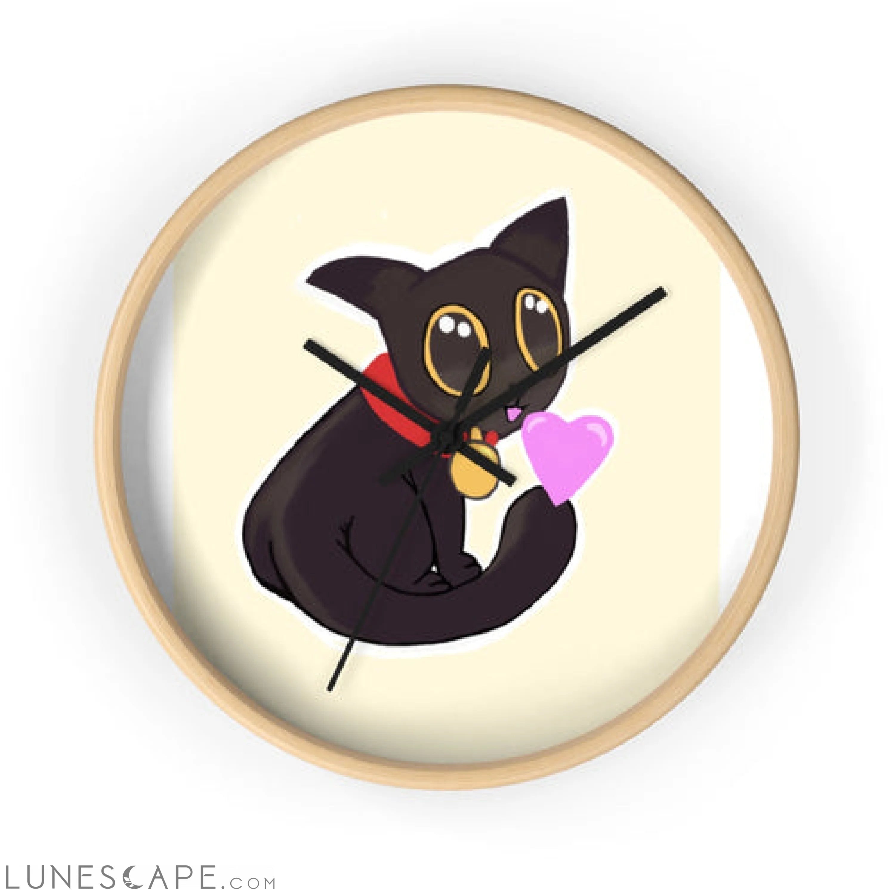 Cat Drawing Wall clock LUNESCAPE