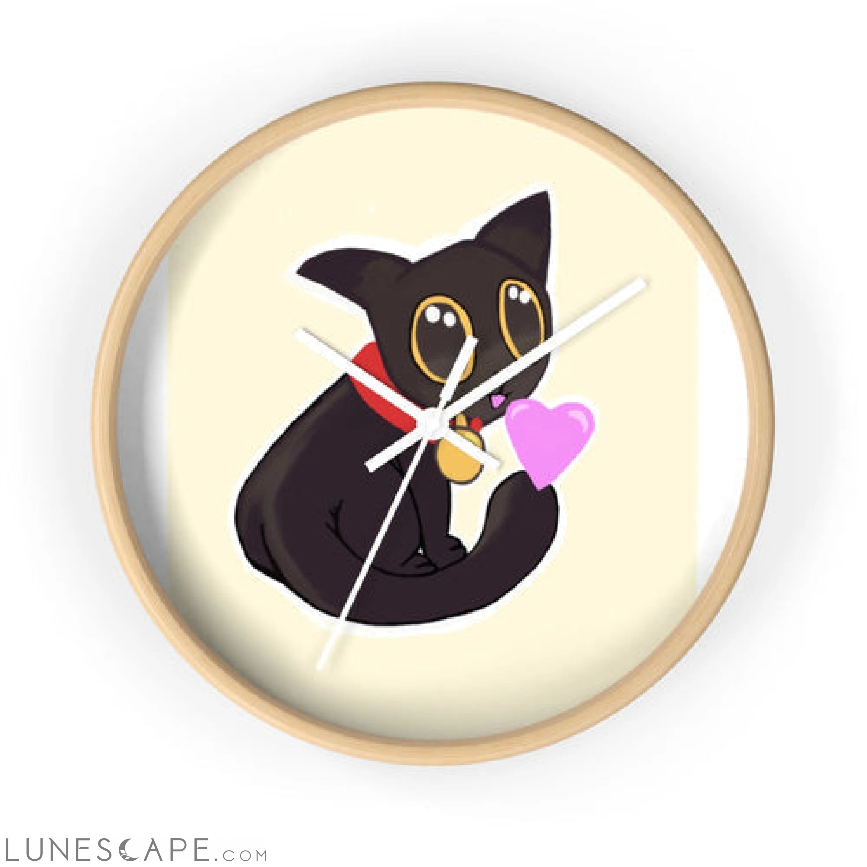 Cat Drawing Wall clock LUNESCAPE