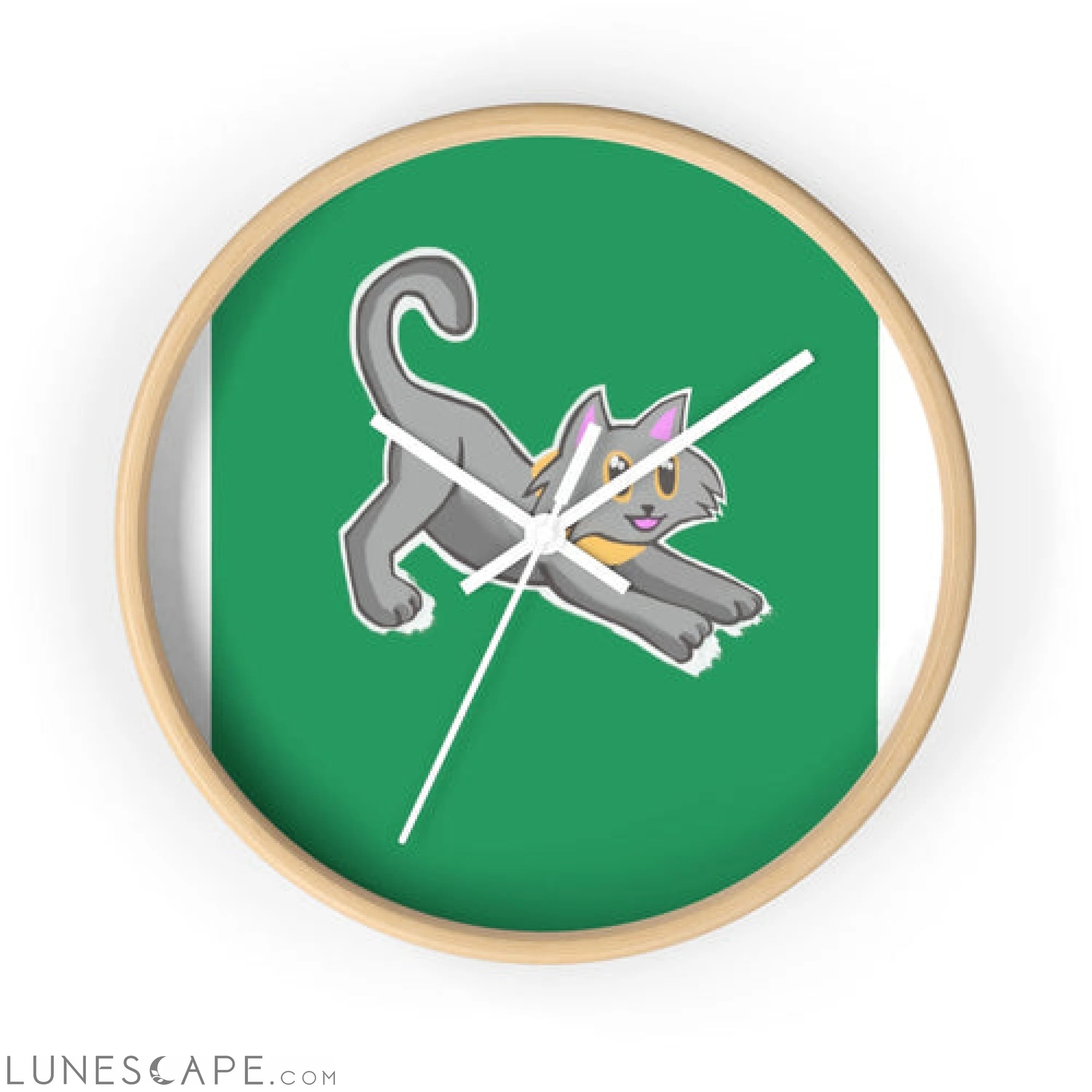 Cat Drawing Wall clock LUNESCAPE