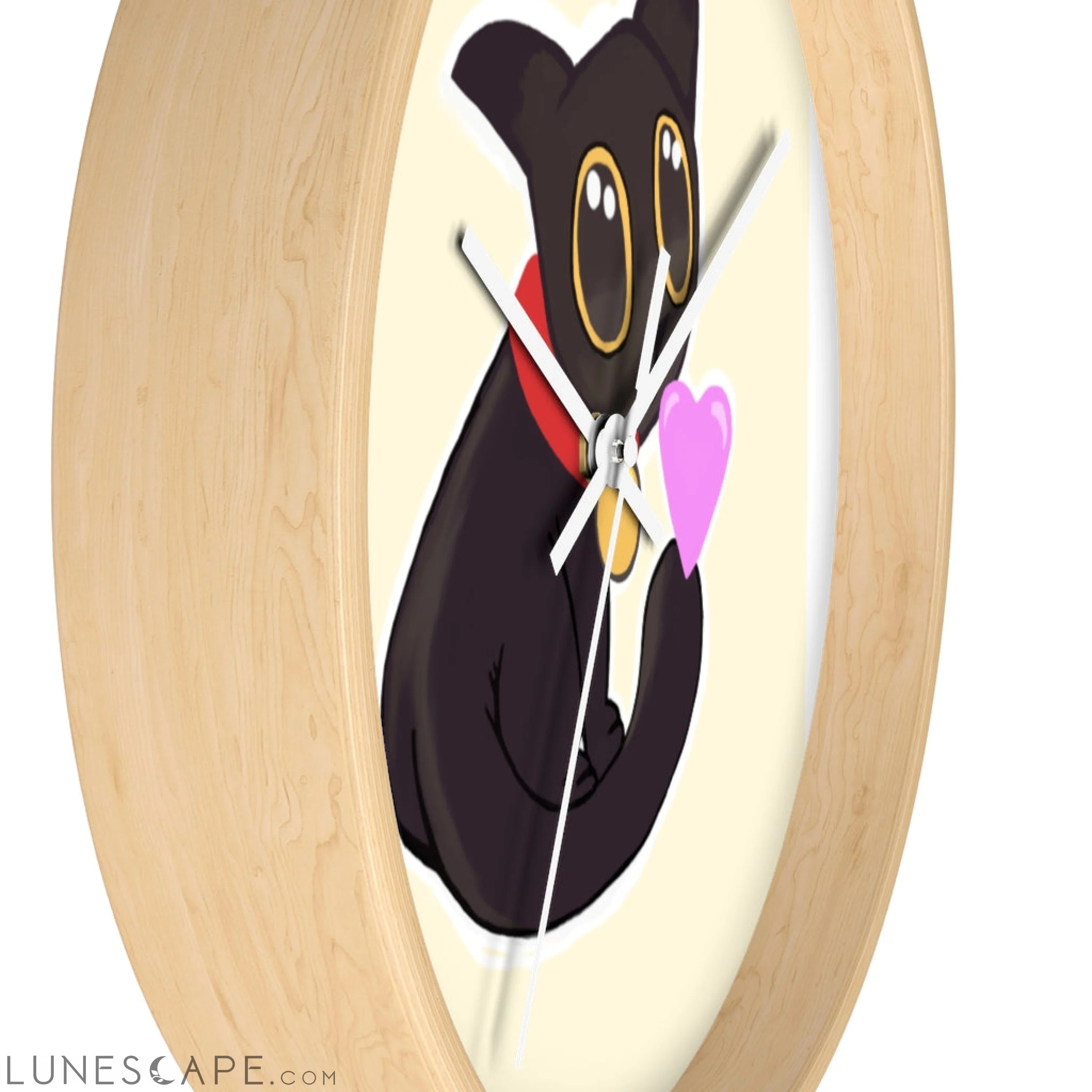 Cat Drawing Wall clock LUNESCAPE