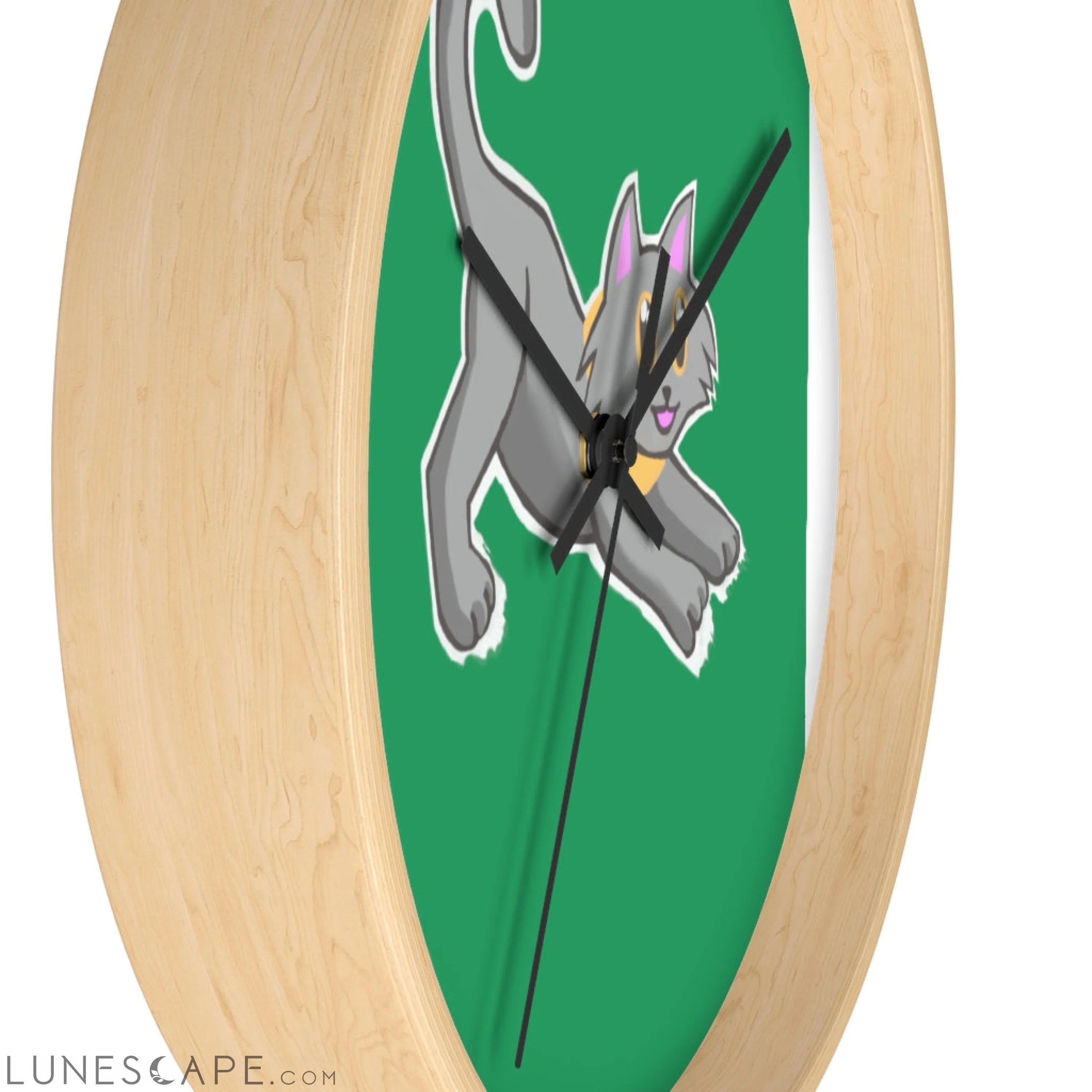 Cat Drawing Wall clock LUNESCAPE