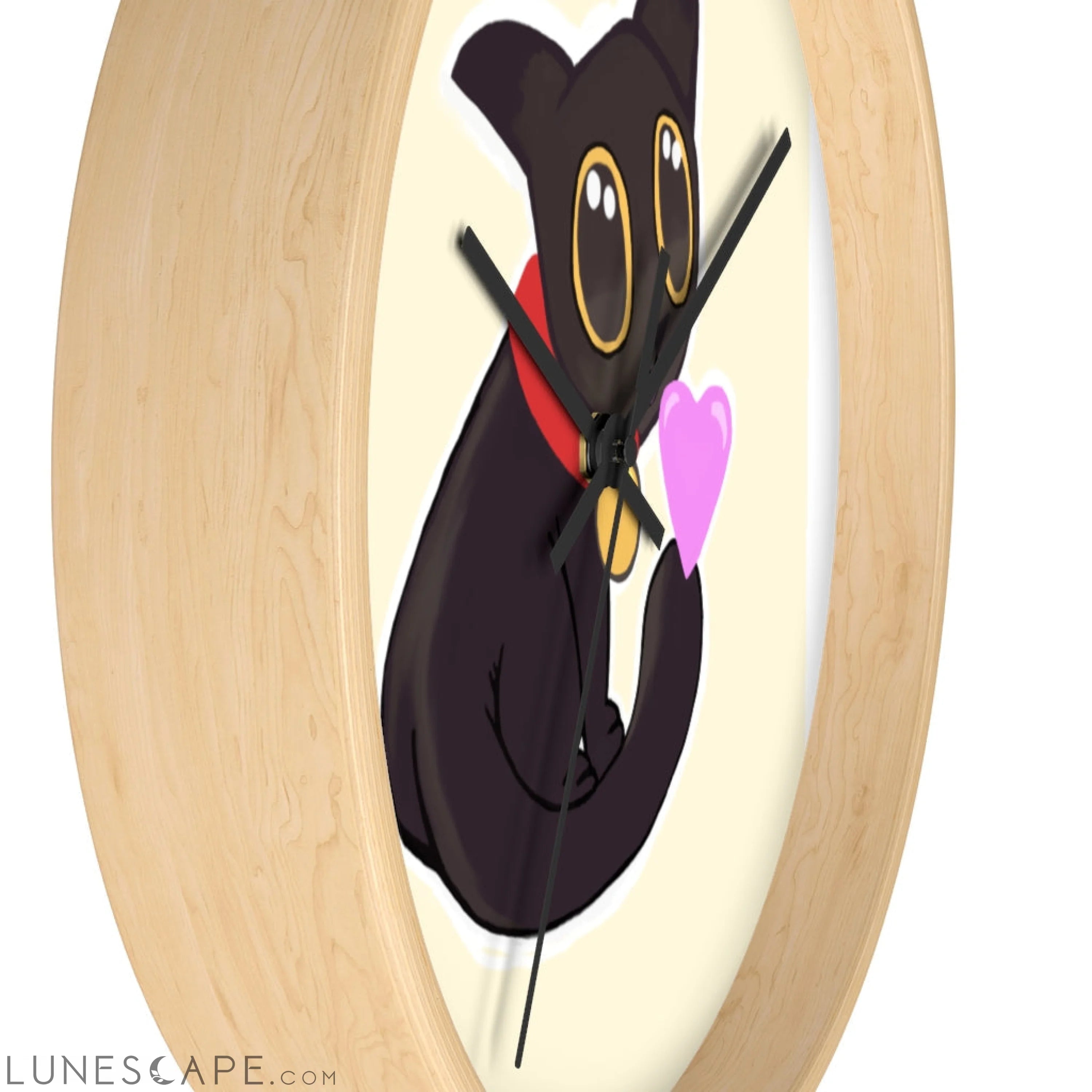 Cat Drawing Wall clock LUNESCAPE