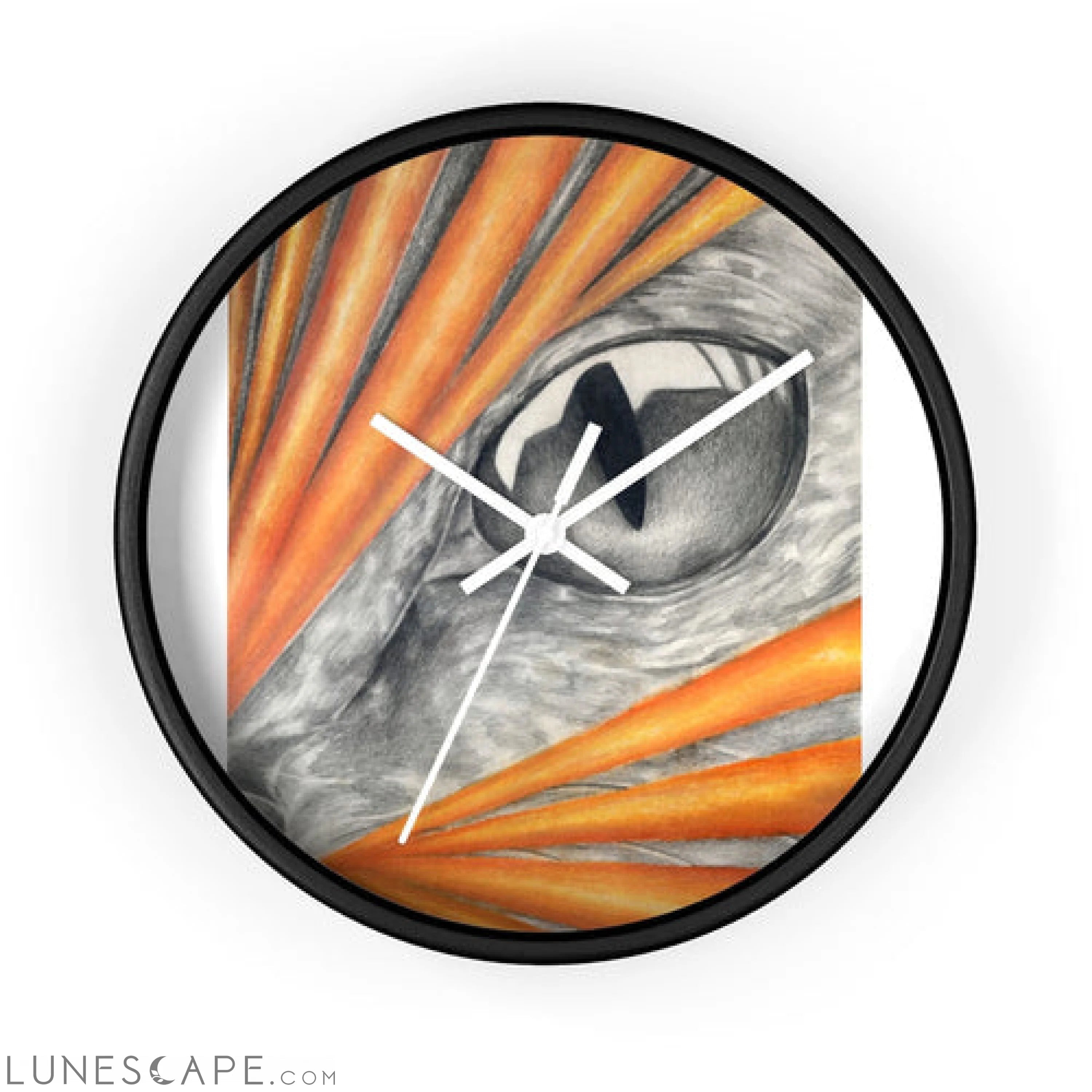 Cat Rays Wall clock LUNESCAPE