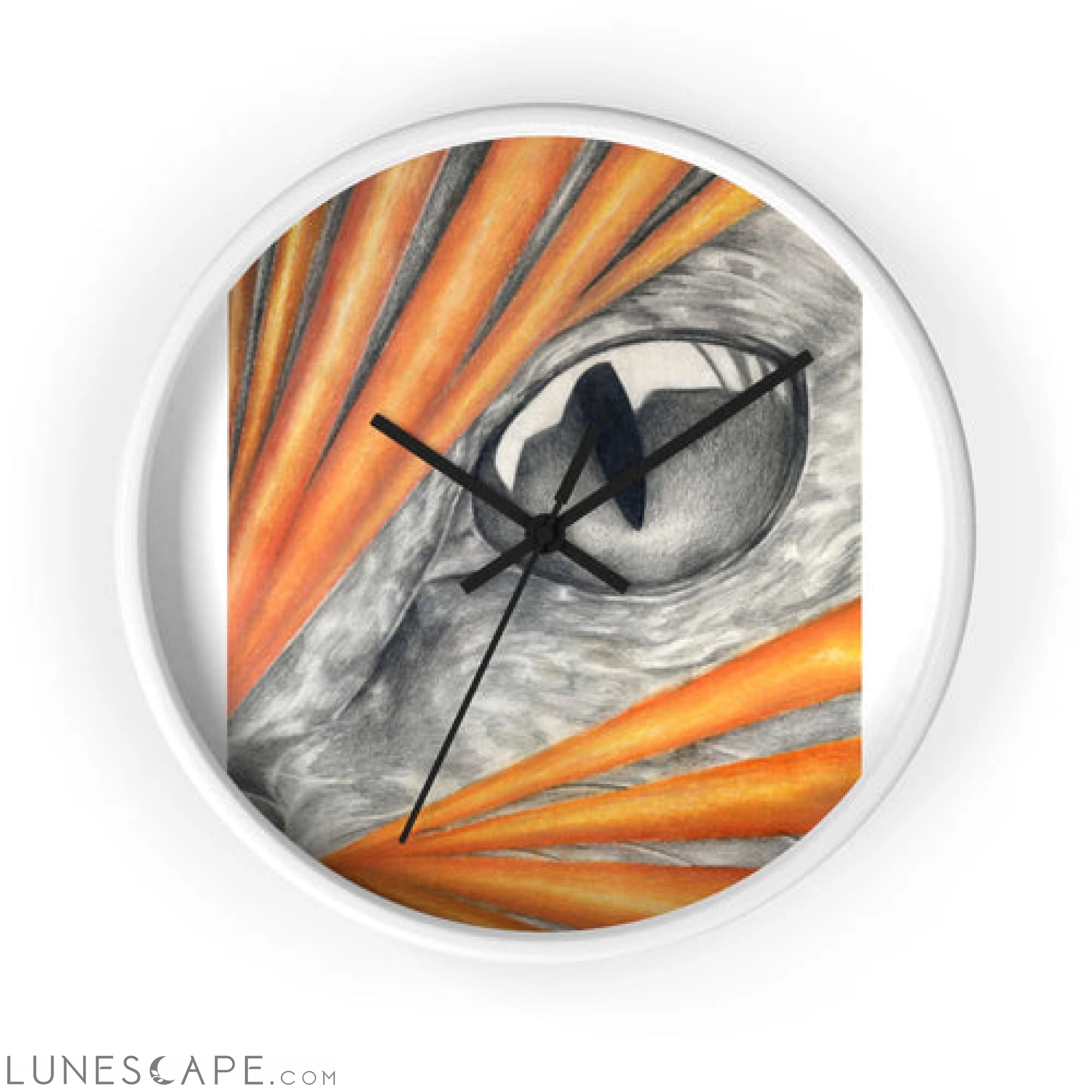 Cat Rays Wall clock LUNESCAPE