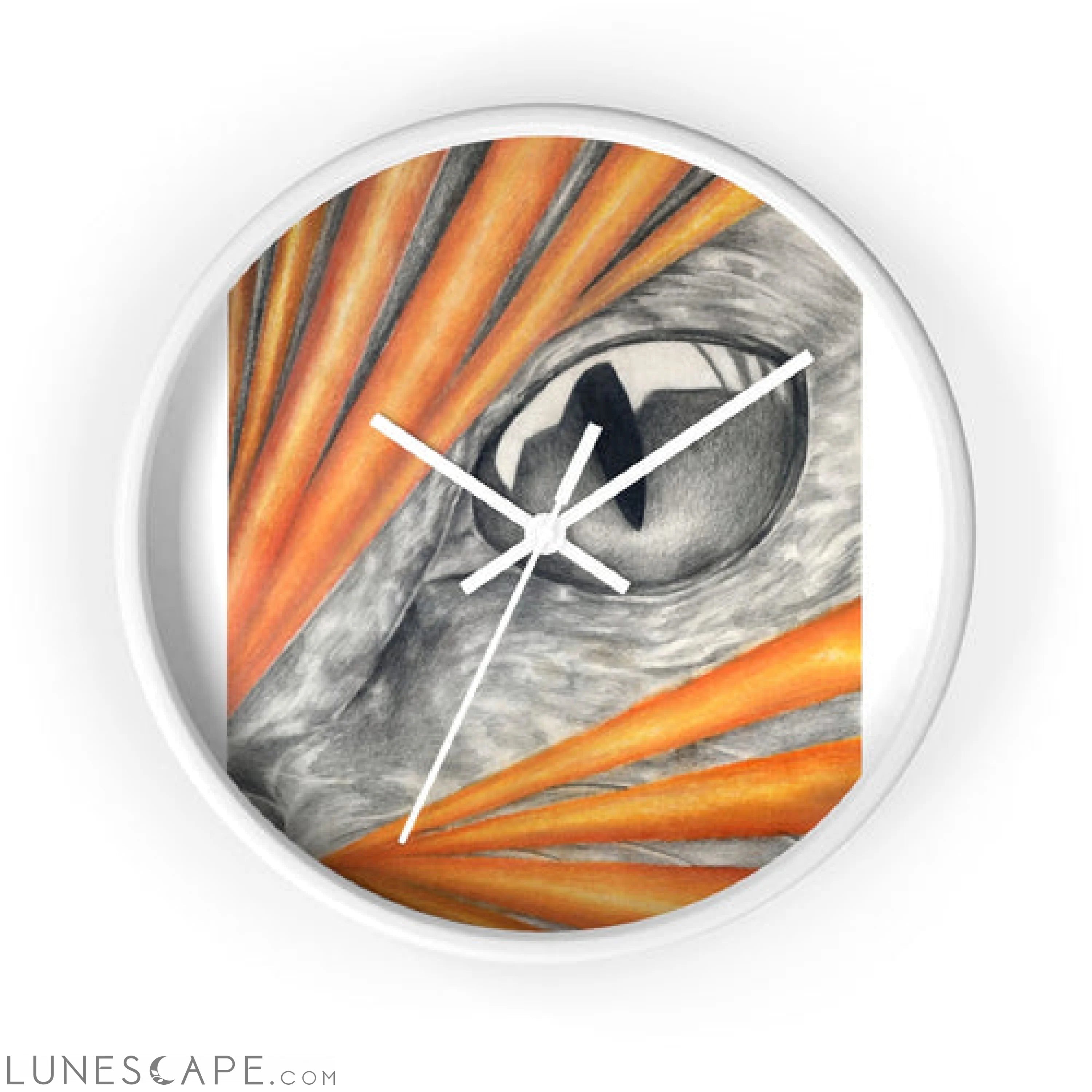 Cat Rays Wall clock LUNESCAPE