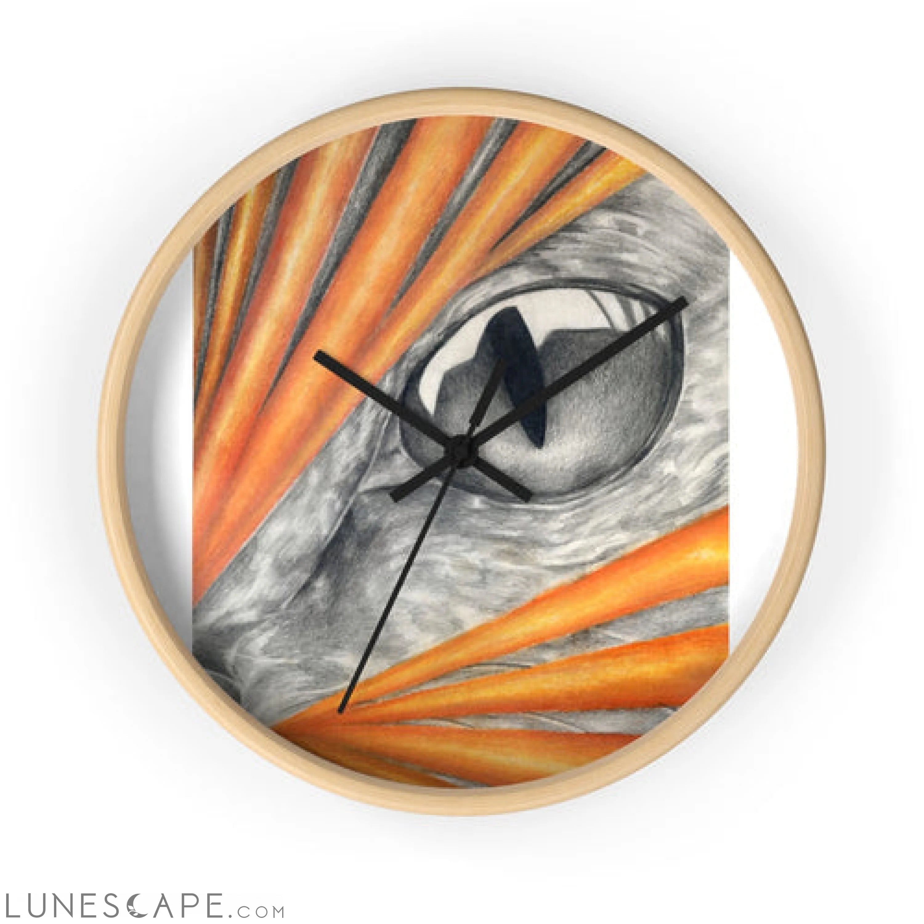 Cat Rays Wall clock LUNESCAPE