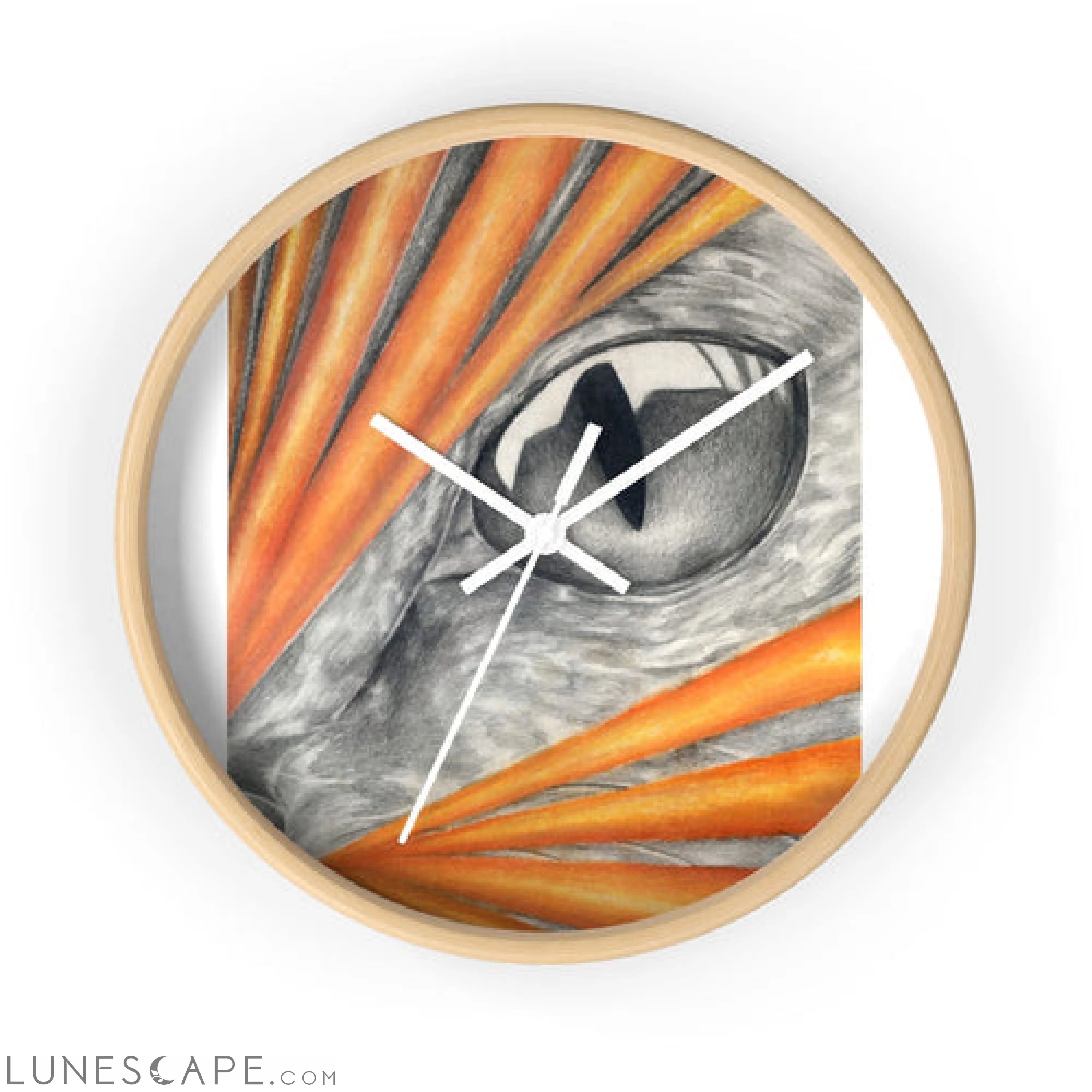 Cat Rays Wall clock LUNESCAPE