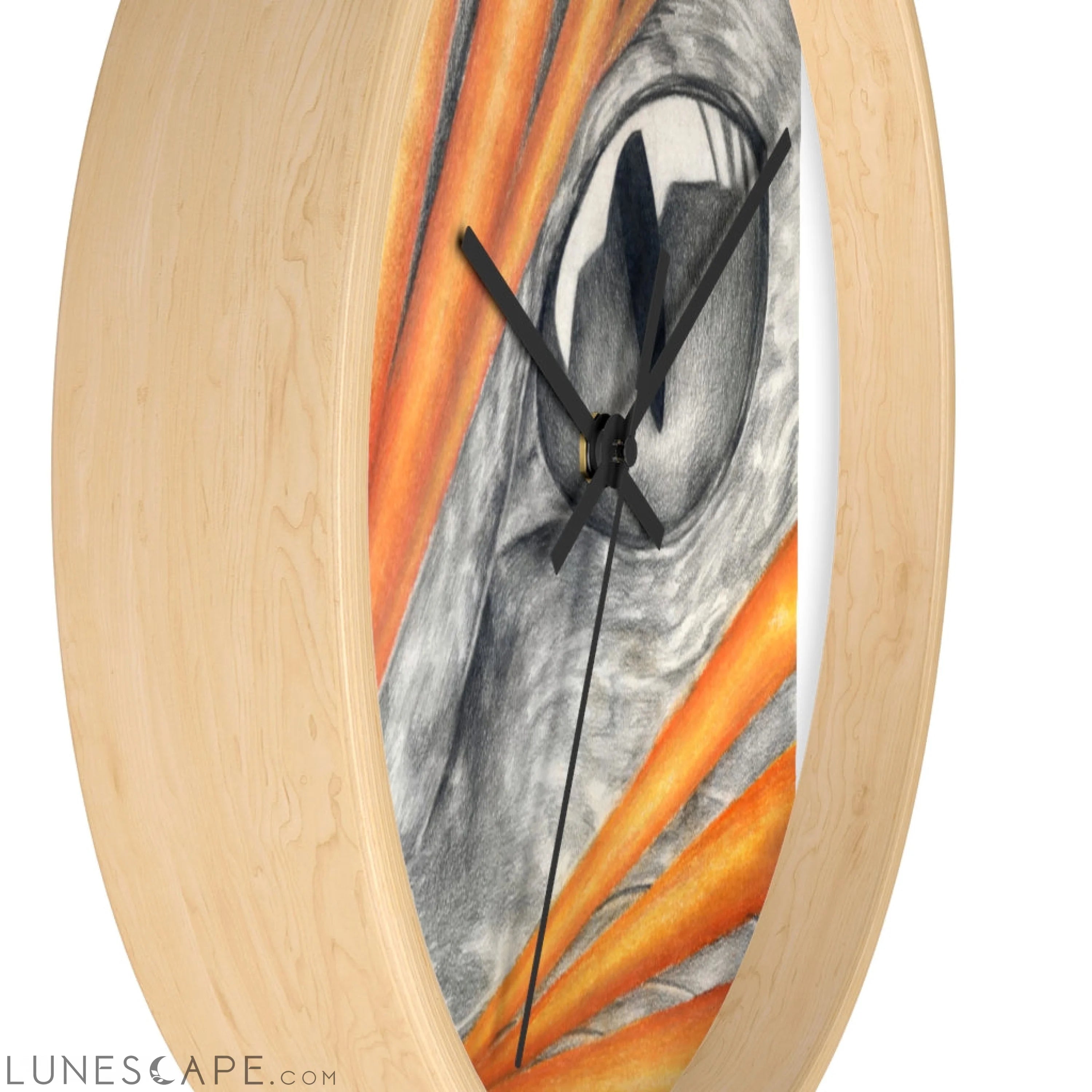 Cat Rays Wall clock LUNESCAPE