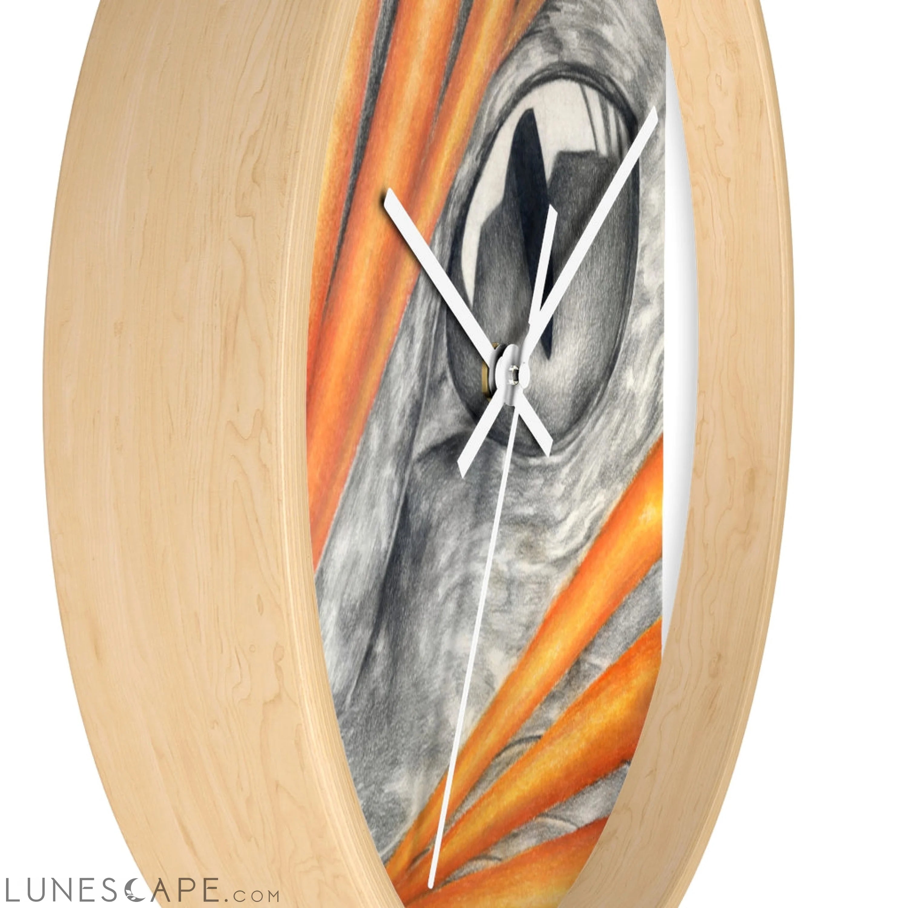 Cat Rays Wall clock LUNESCAPE
