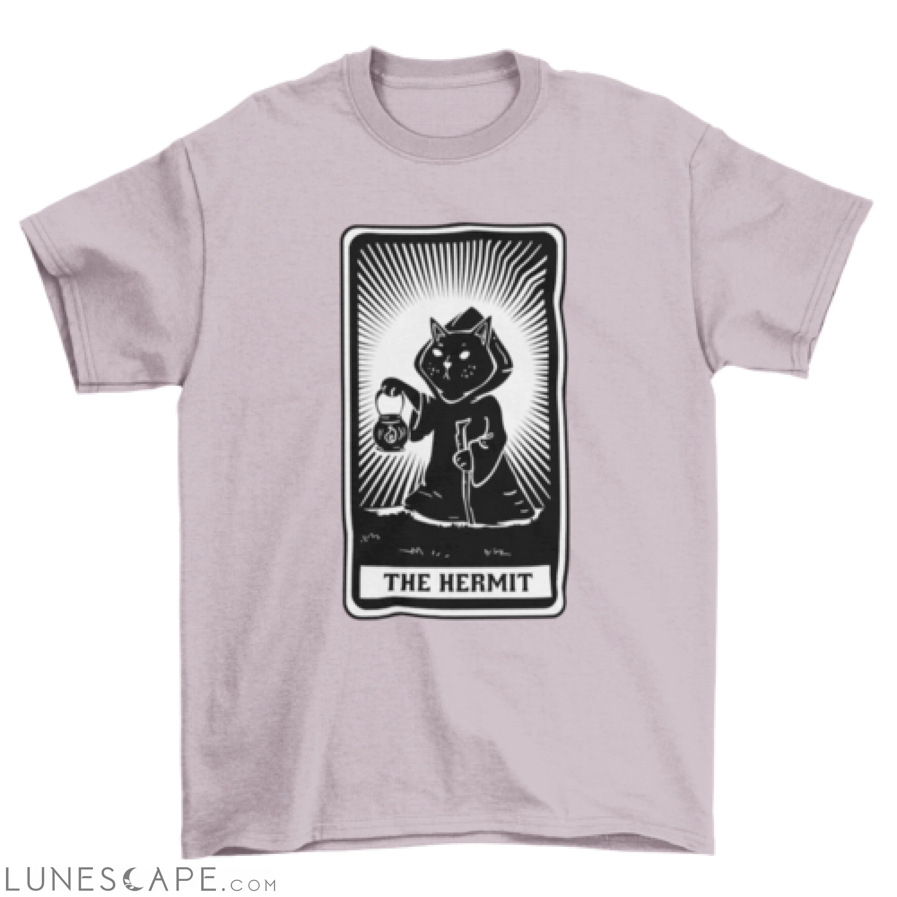 Cat tarot card fantasy t-shirt design LUNESCAPE