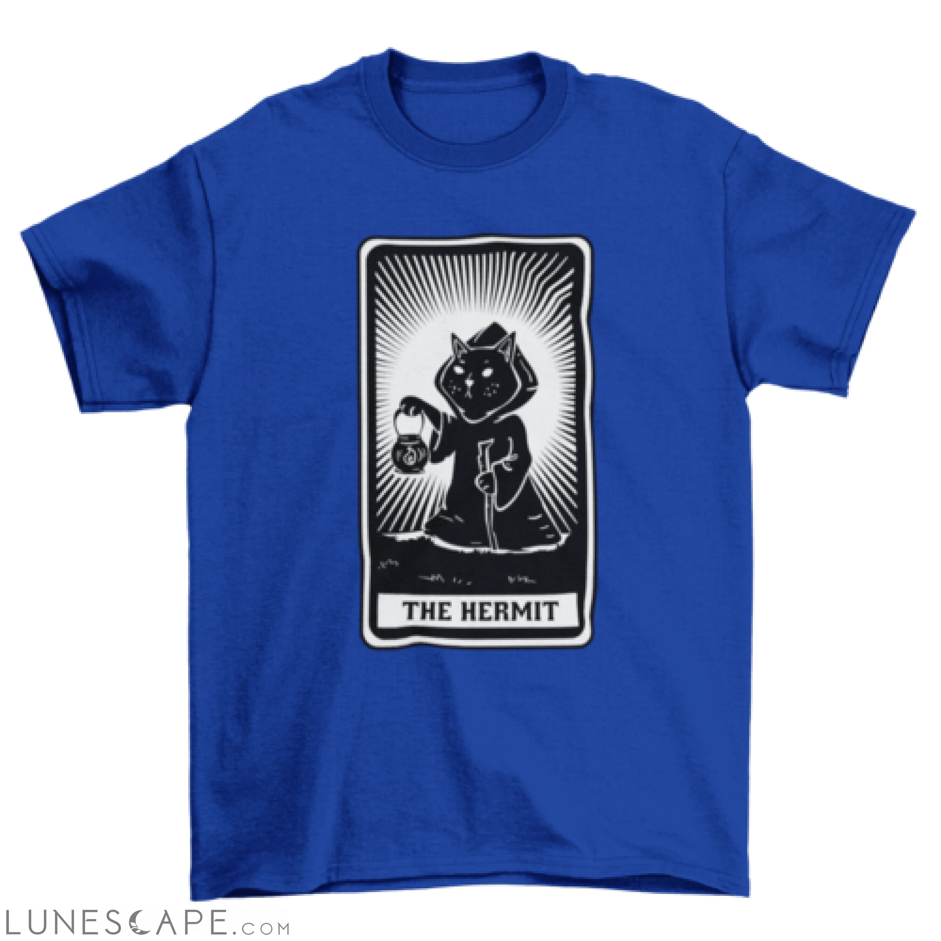 Cat tarot card fantasy t-shirt design LUNESCAPE