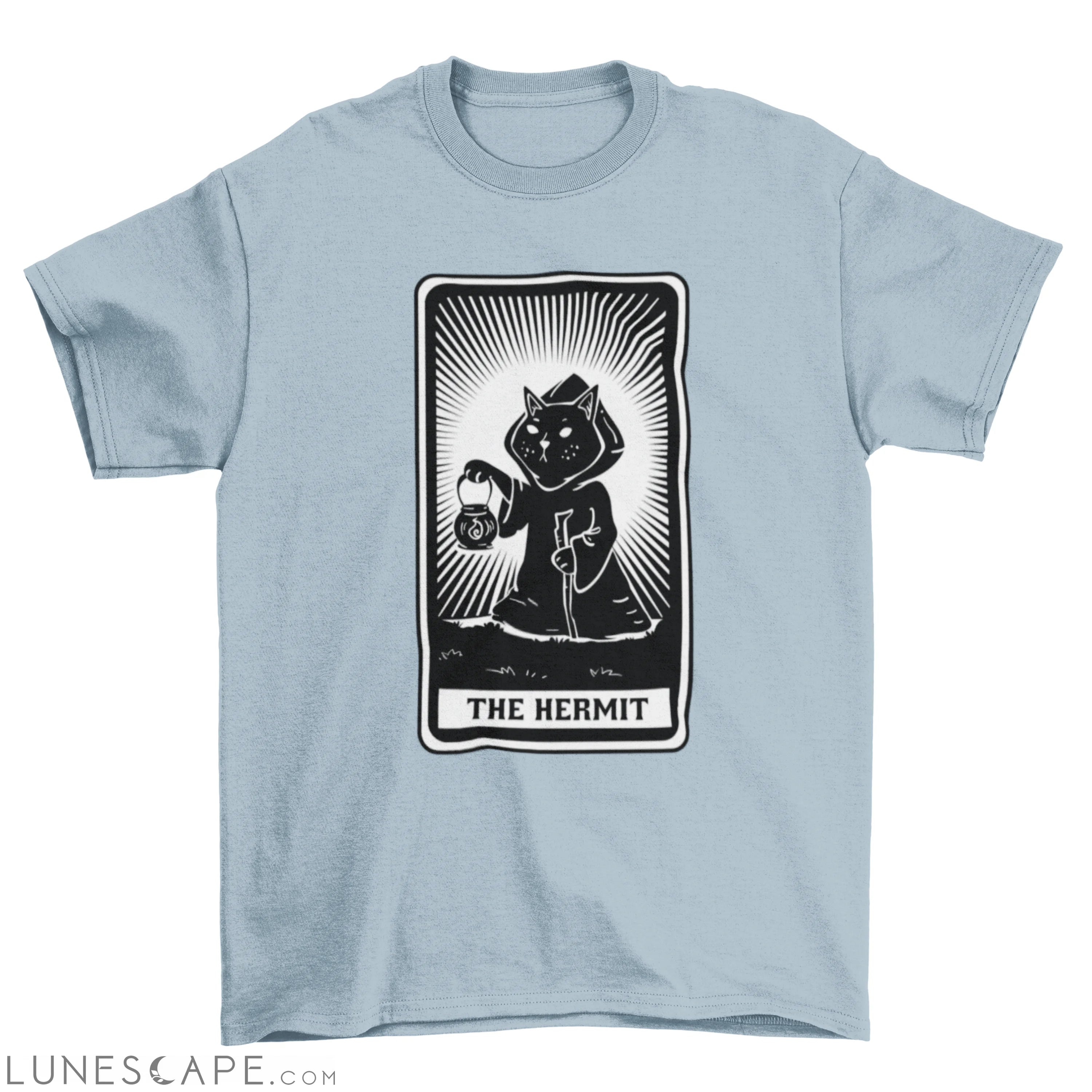 Cat tarot card fantasy t-shirt design LUNESCAPE