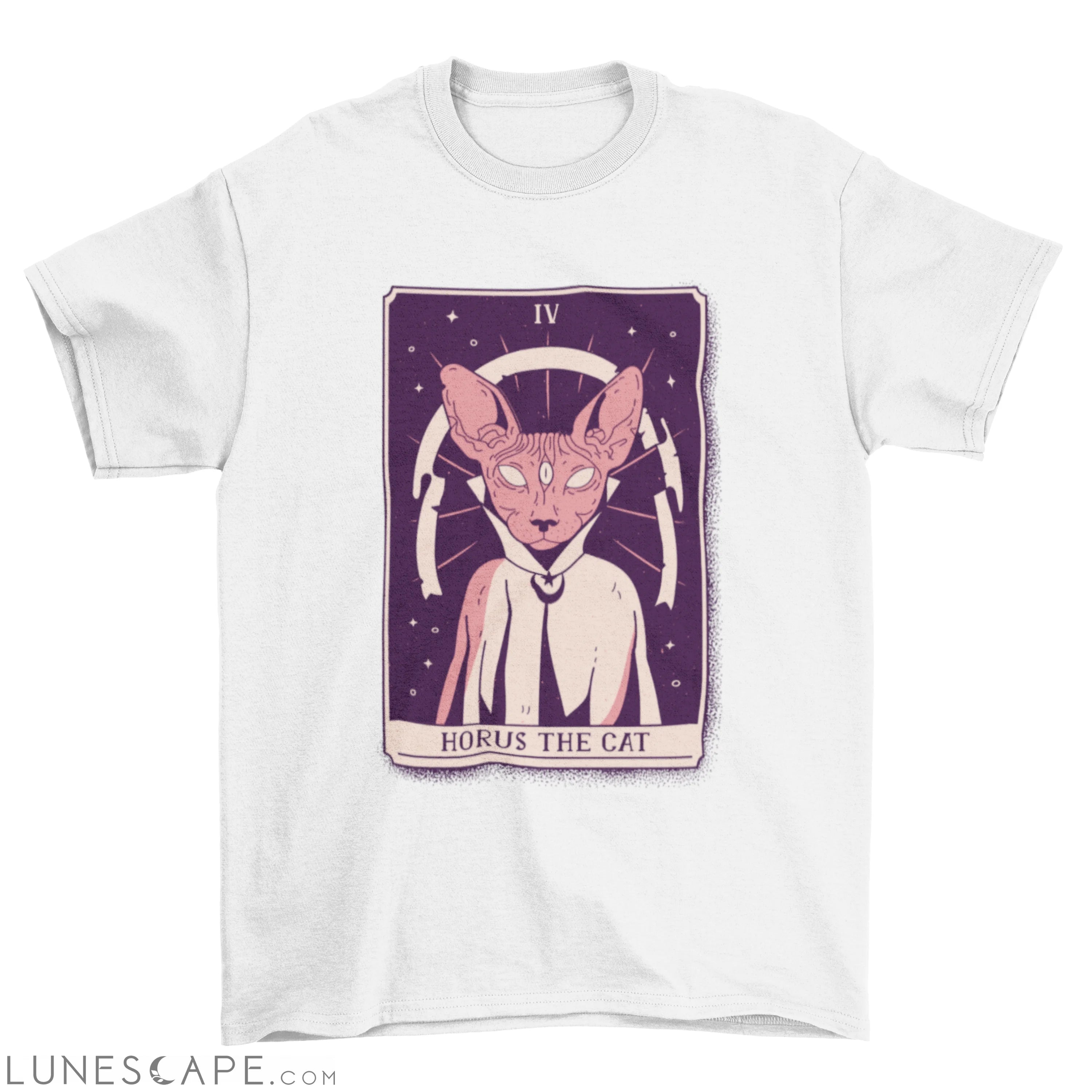 Cat wizard mystical tarot card t-shirt LUNESCAPE