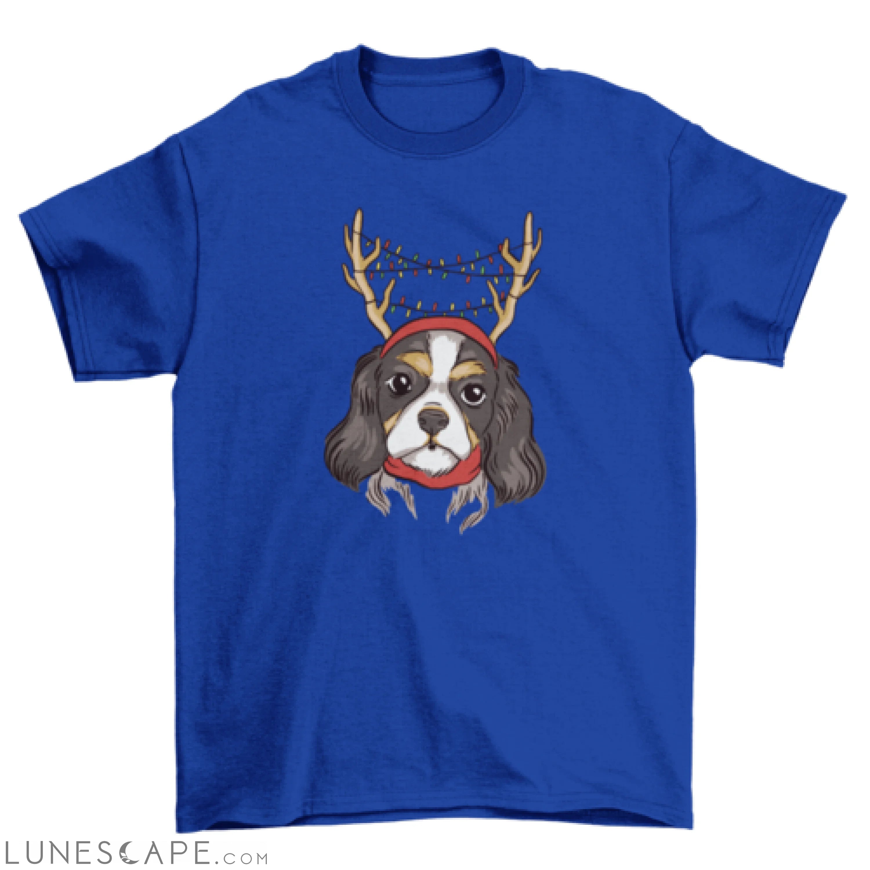 Cavalier dog reindeer t-shirt design LUNESCAPE