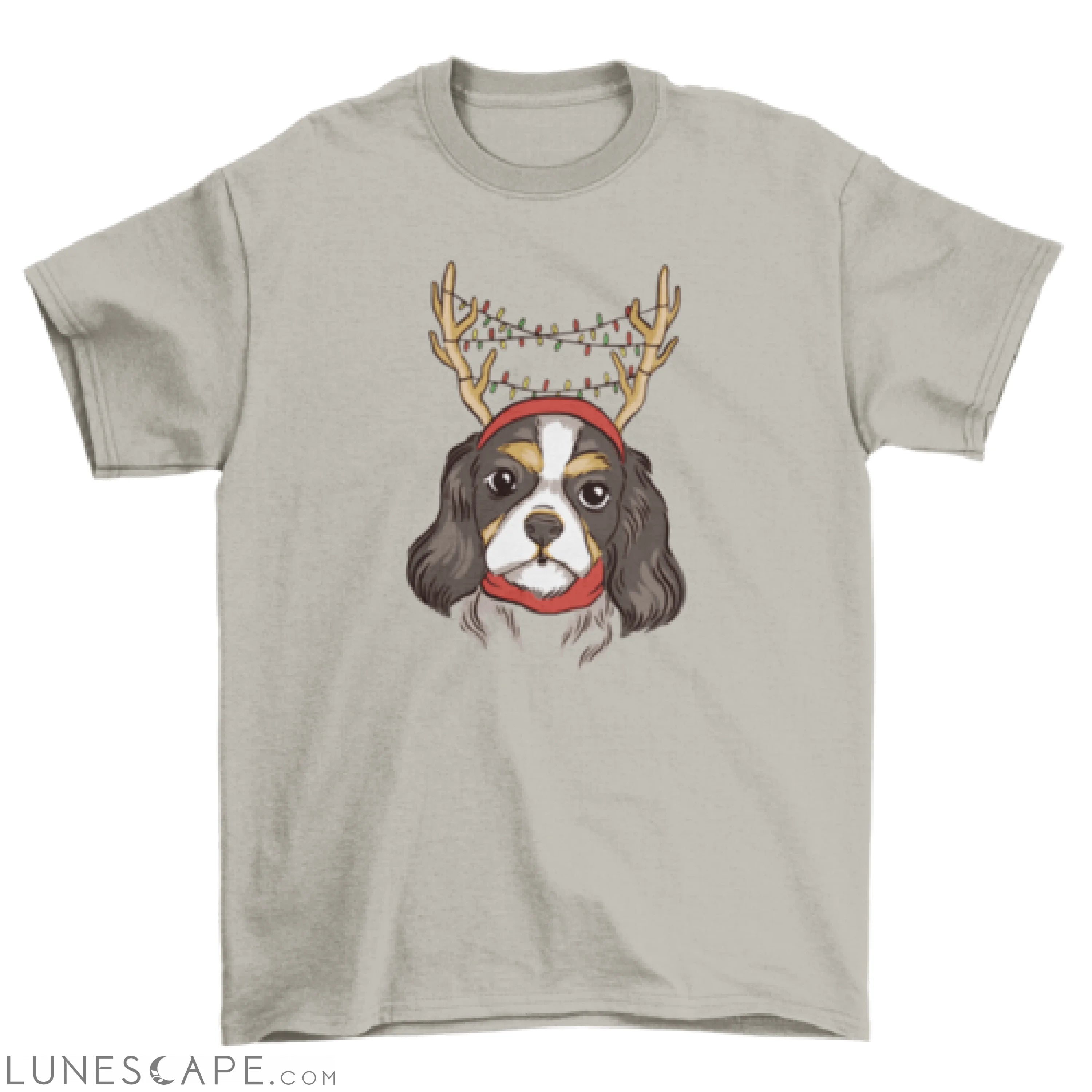 Cavalier dog reindeer t-shirt design LUNESCAPE