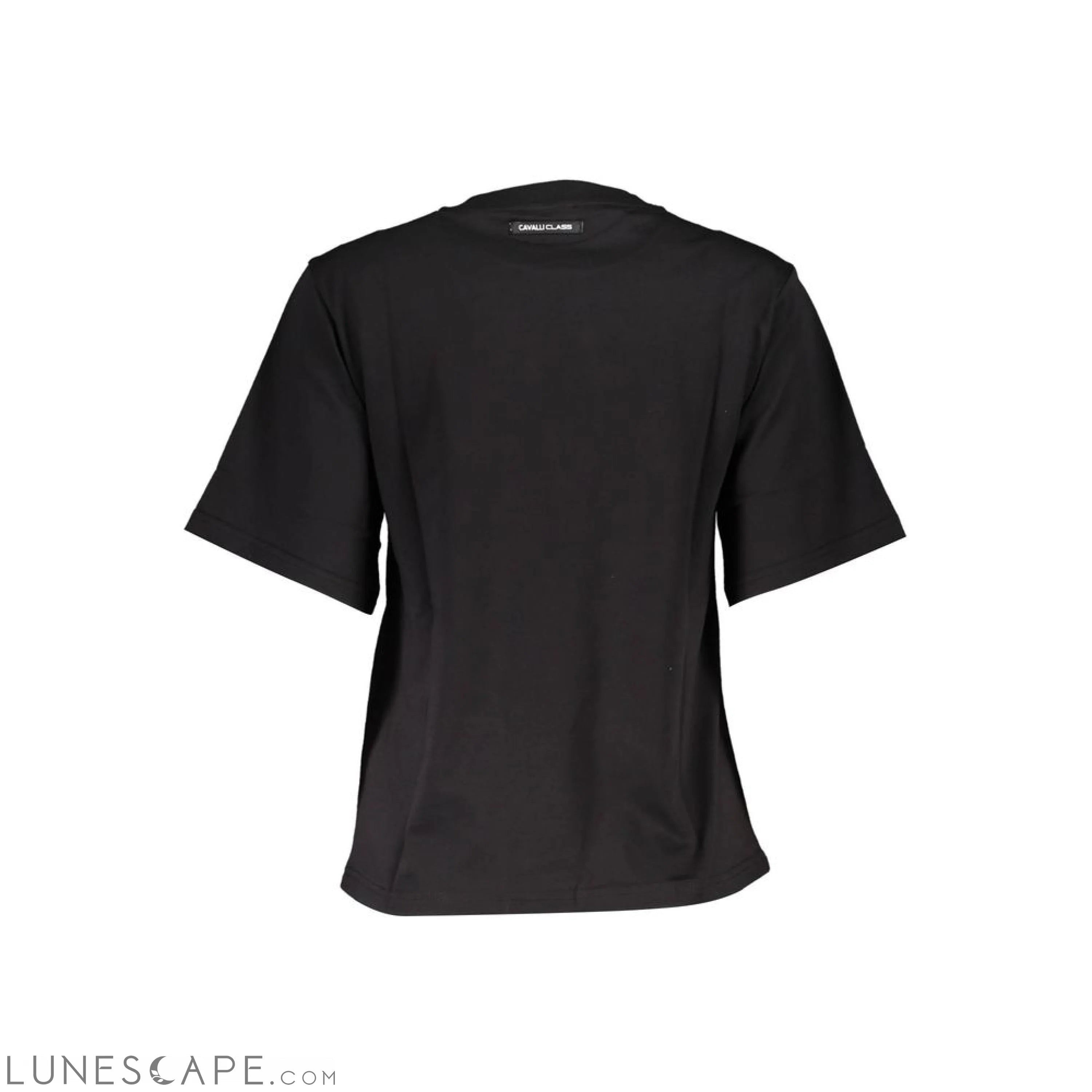 Cavalli Class Black Cotton Women T-Shirt LUNESCAPE