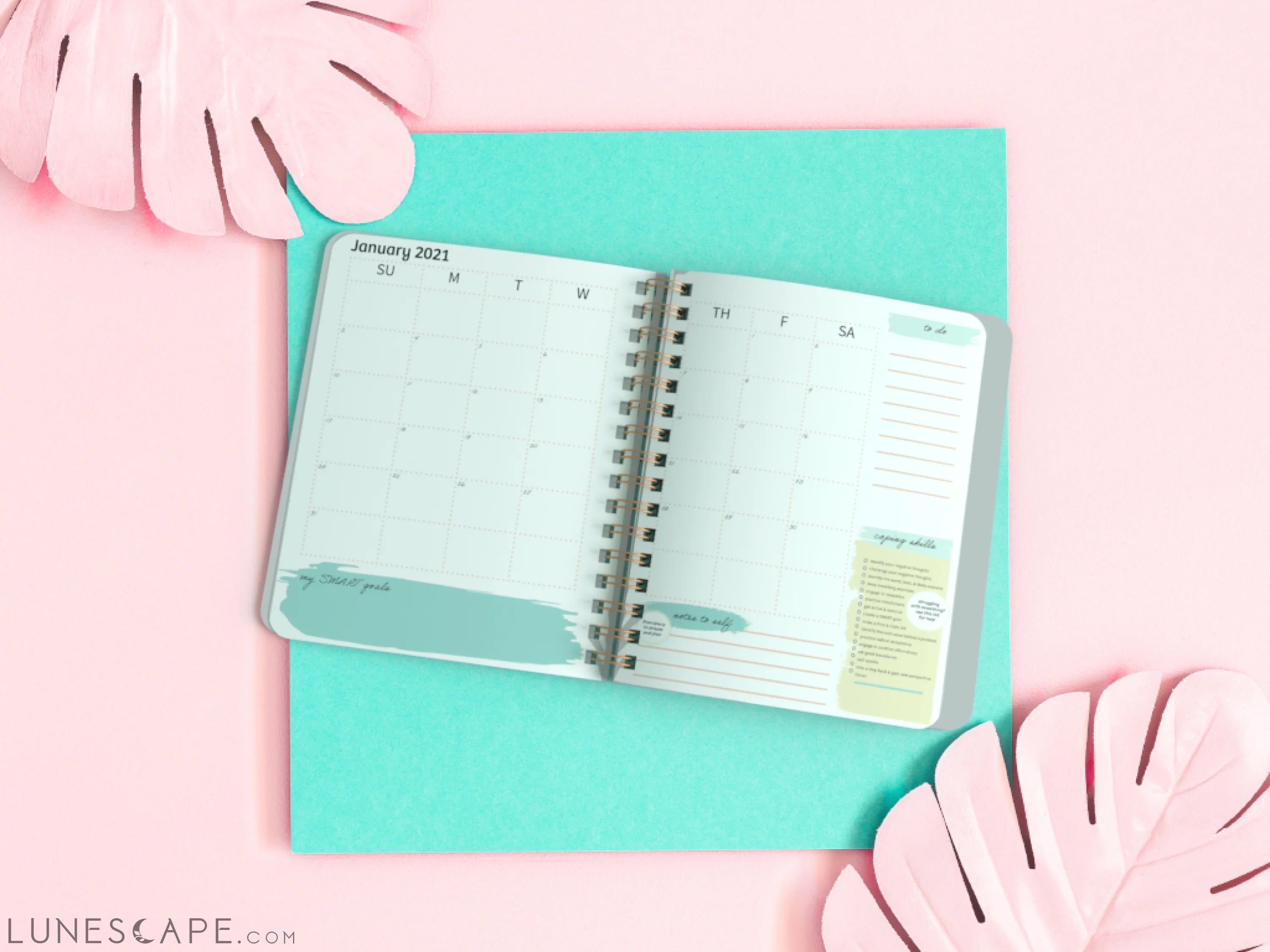 CBT Daily Planner (Undated) LUNESCAPE