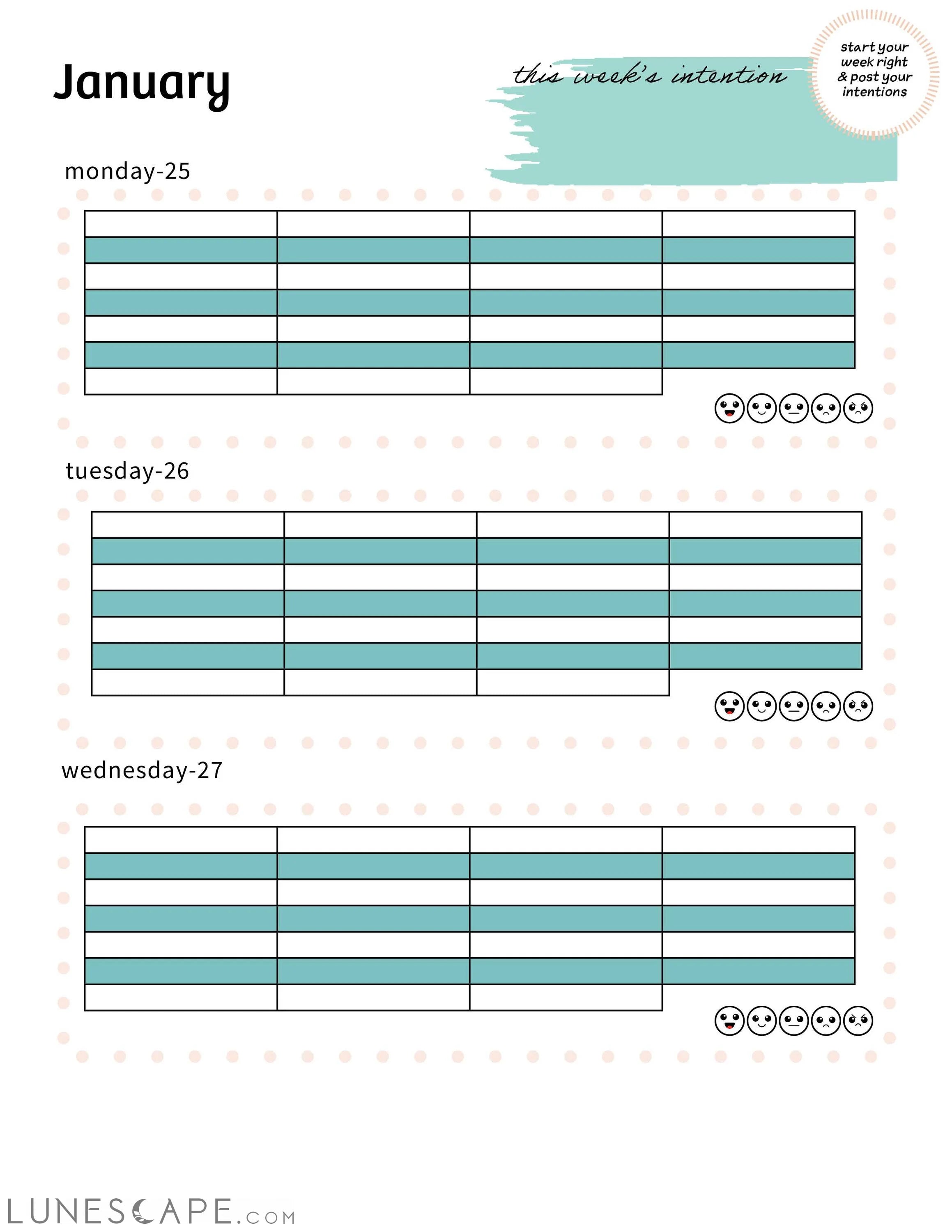 CBT Daily Planner (Undated) LUNESCAPE