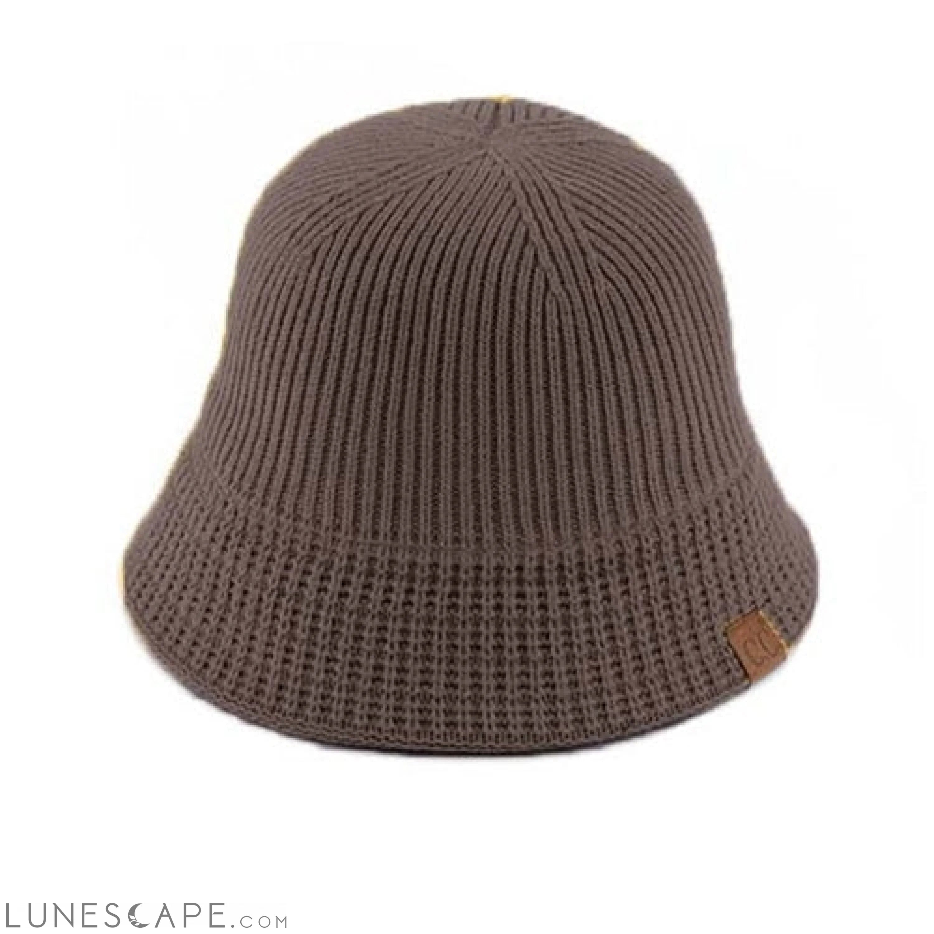 CC Ribbed Knit Adjustable Bucket Hat LUNESCAPE