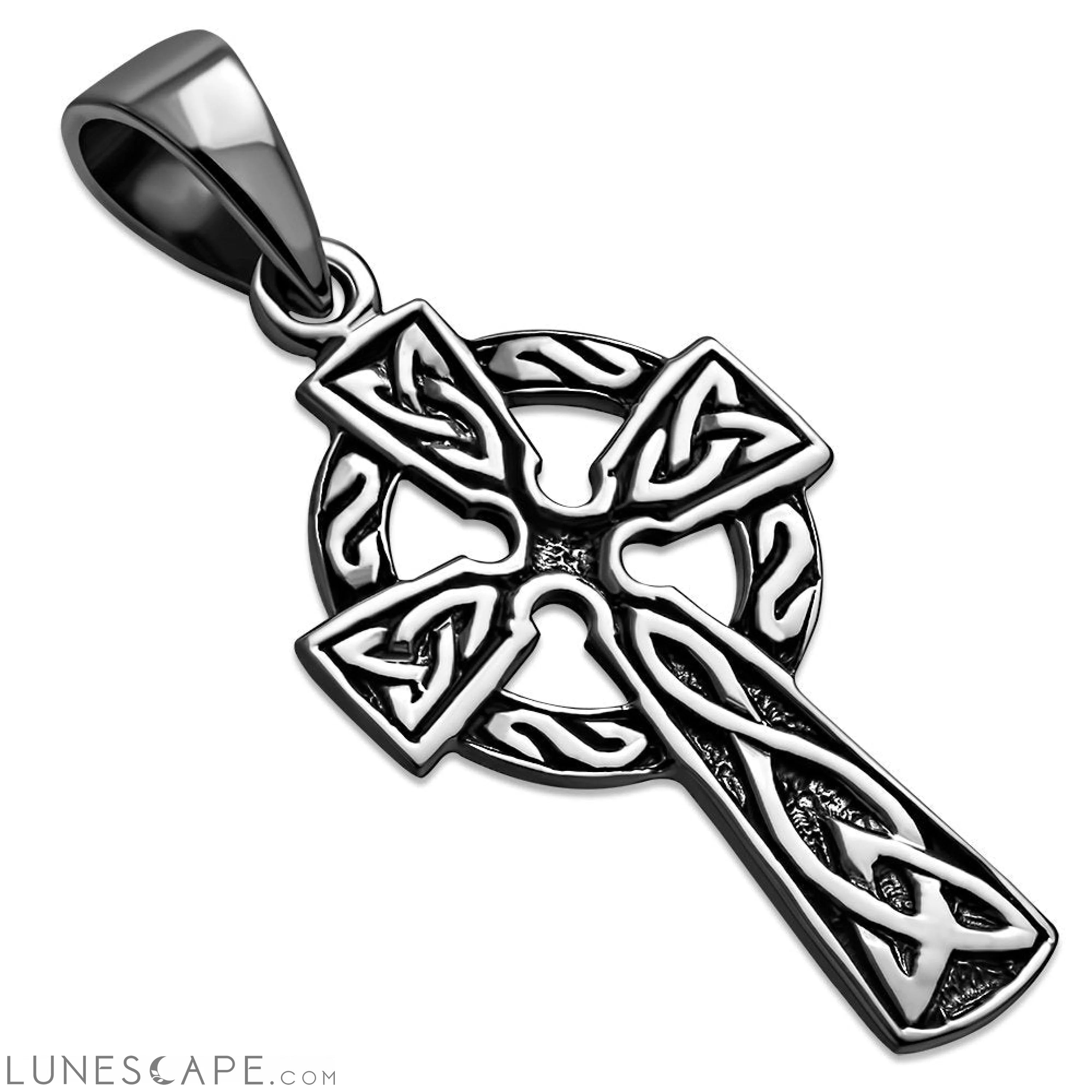 Celtic Cross Silver Pendant LUNESCAPE